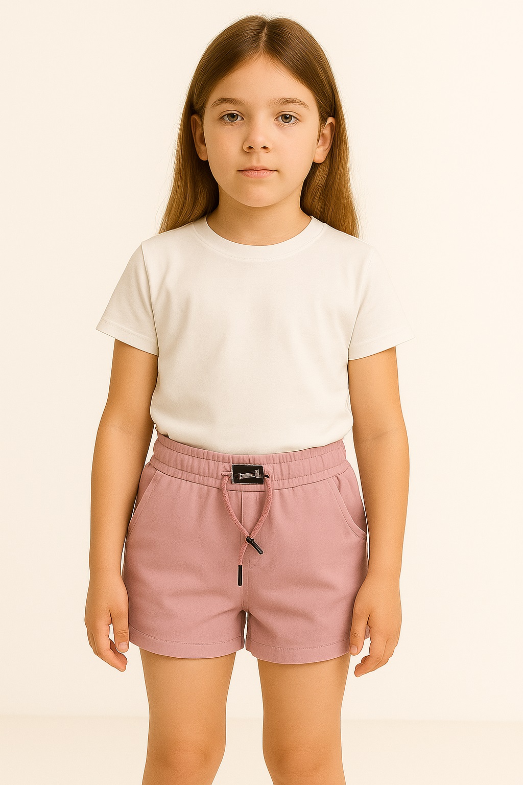 Детски къси панталонки момиче, розов цвят