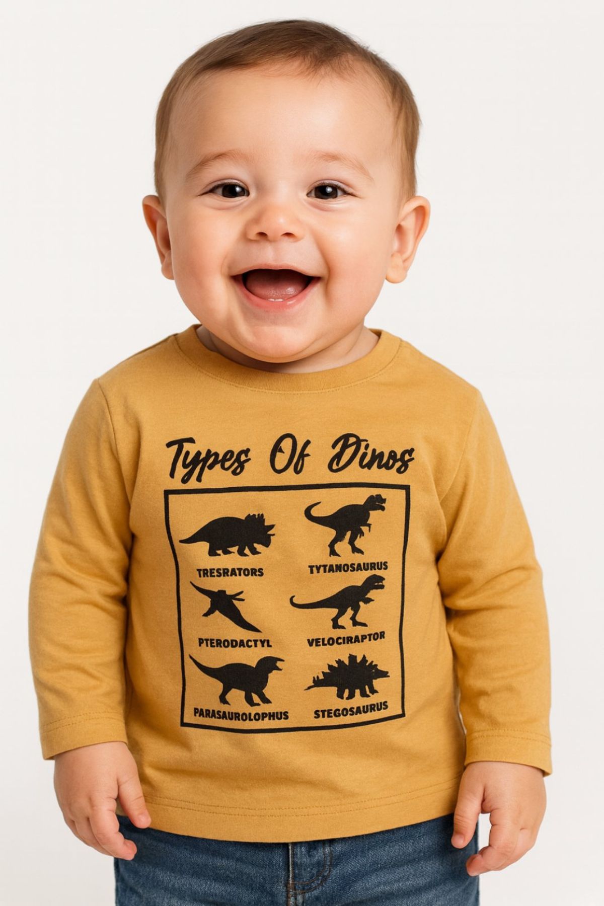 Бебешка блуза момче с дълъг ръкав,жълт цвят