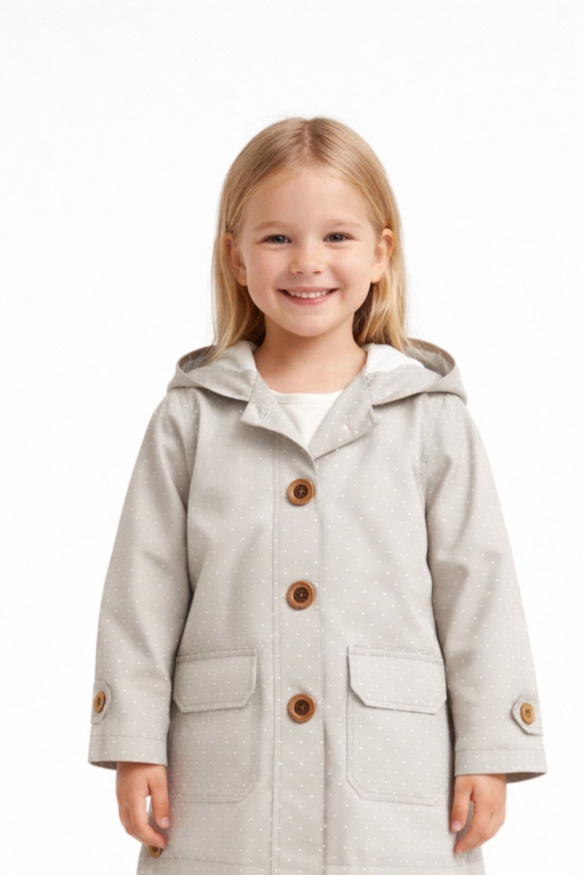 Детско яке моммиче, сив цвят