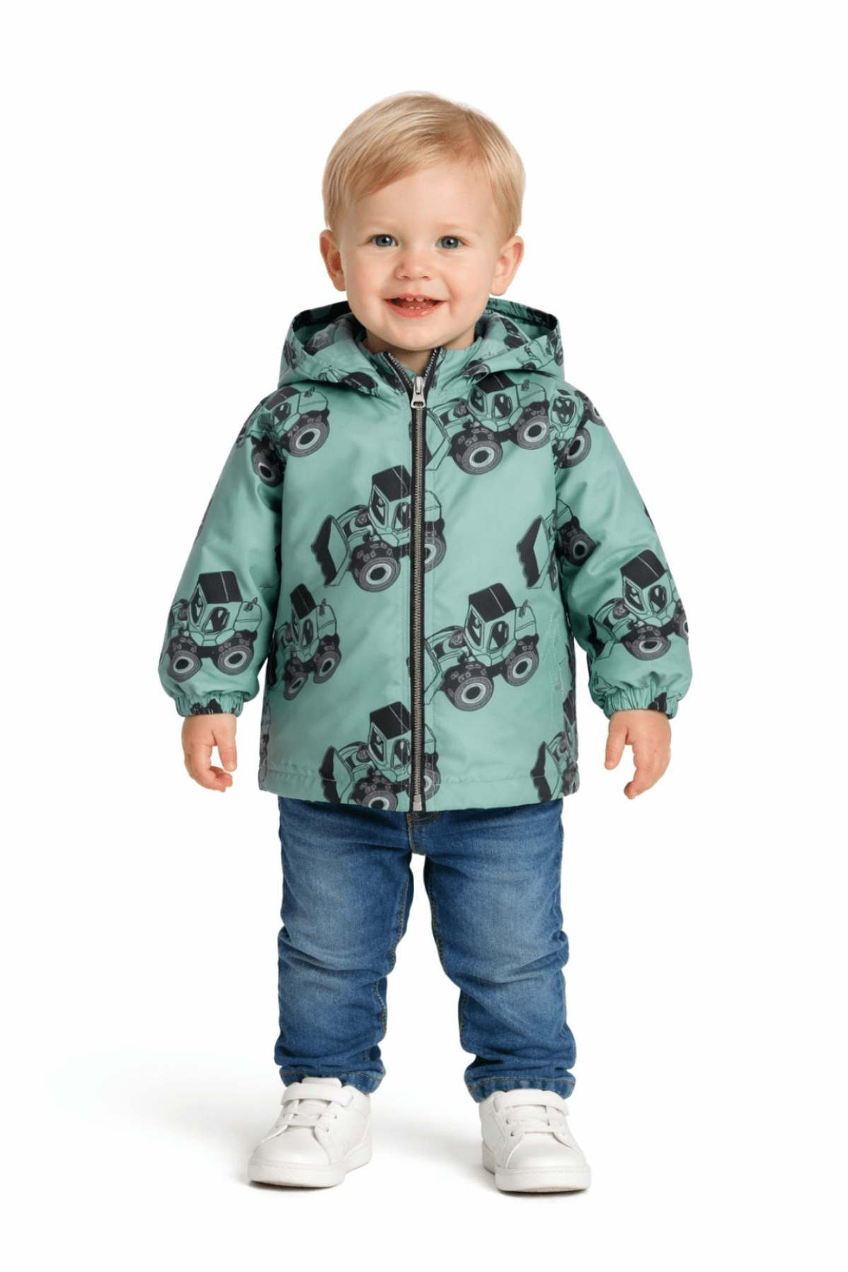 Детско яке за момче, зелен цвят 