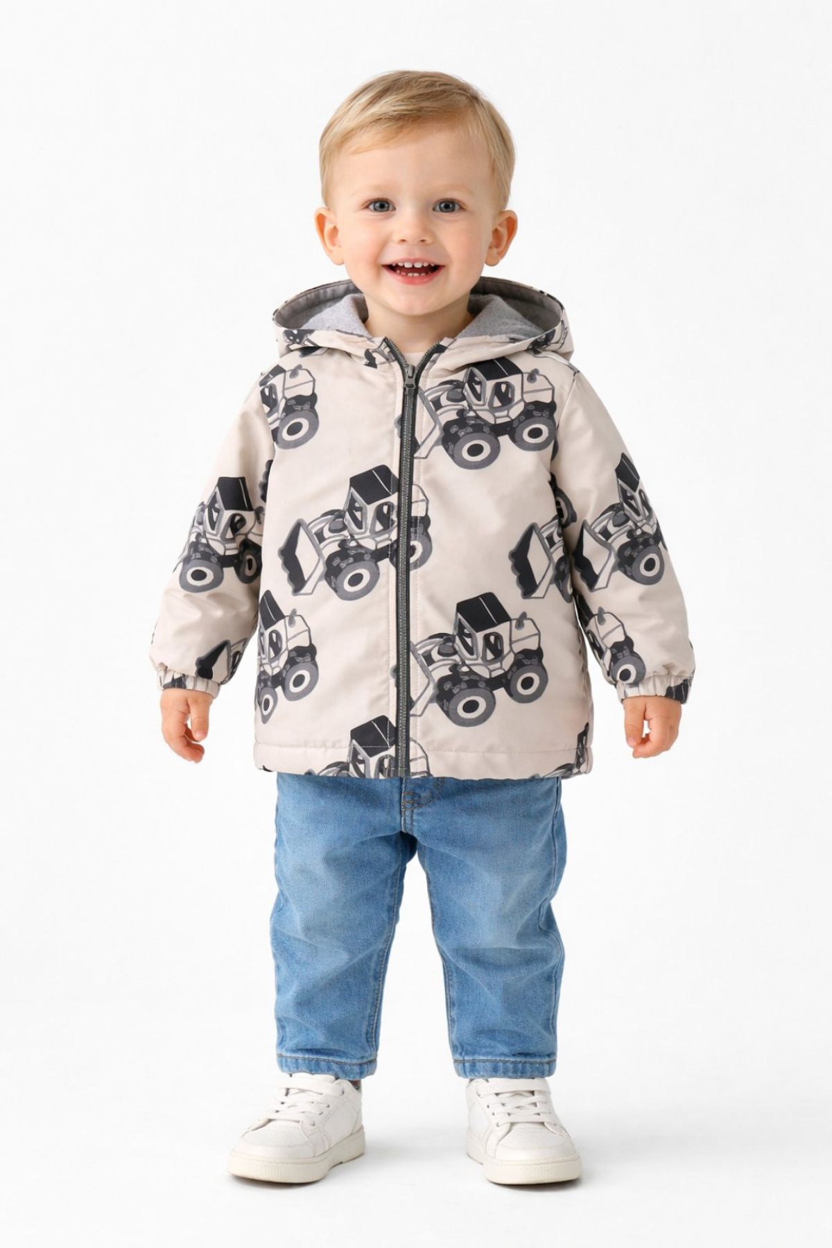 Детско яке за момче, бежов цвят