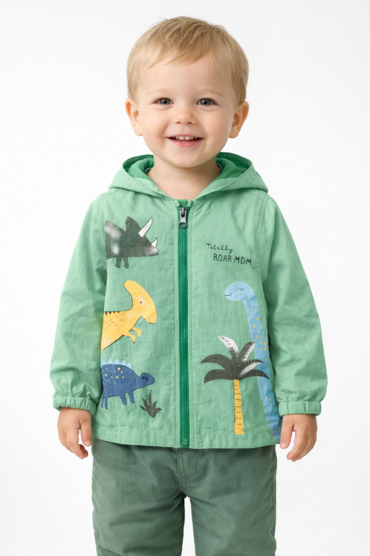 Детско яке момче, зелен цвят