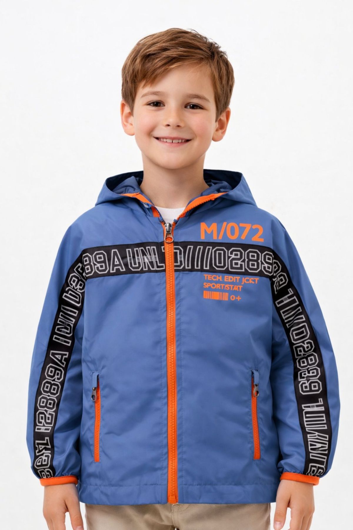  Детско яке за момче, син цвят 