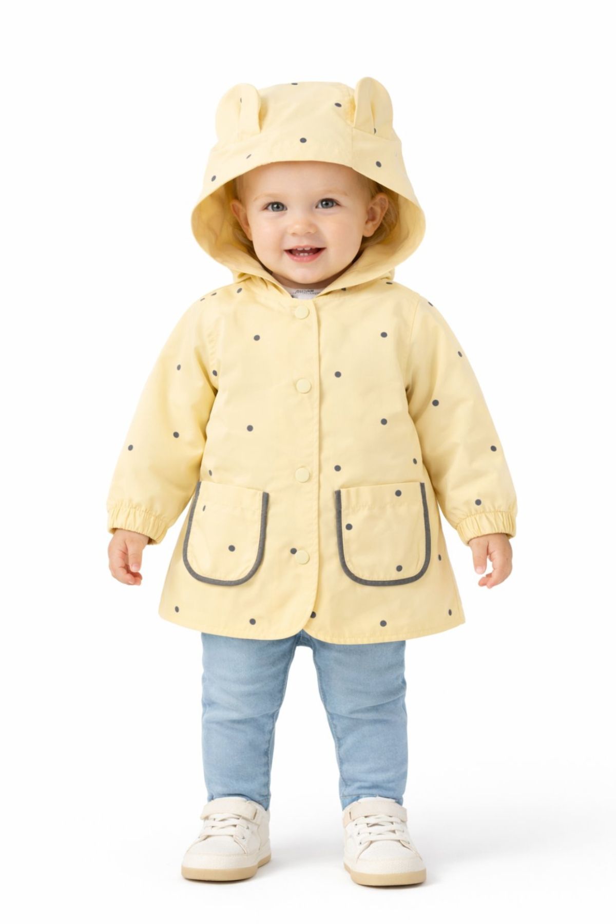 Детско яке момиче, жълт цвят