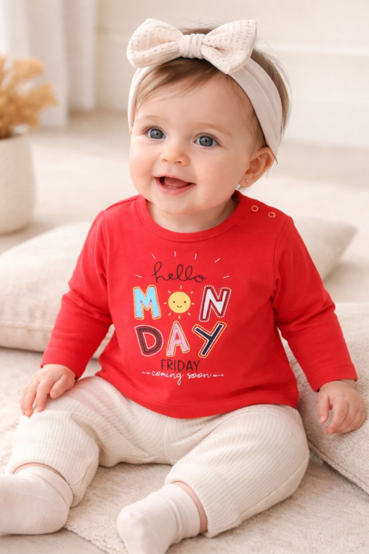 Детска блуза момиче дълъг ръкав,червен цвят