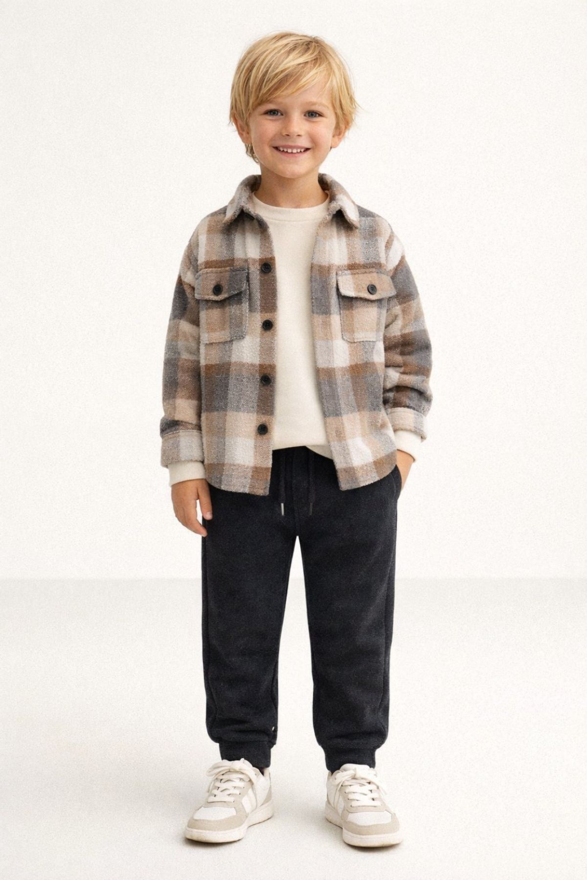 Детска долница за момче, тъмно сив цвят 