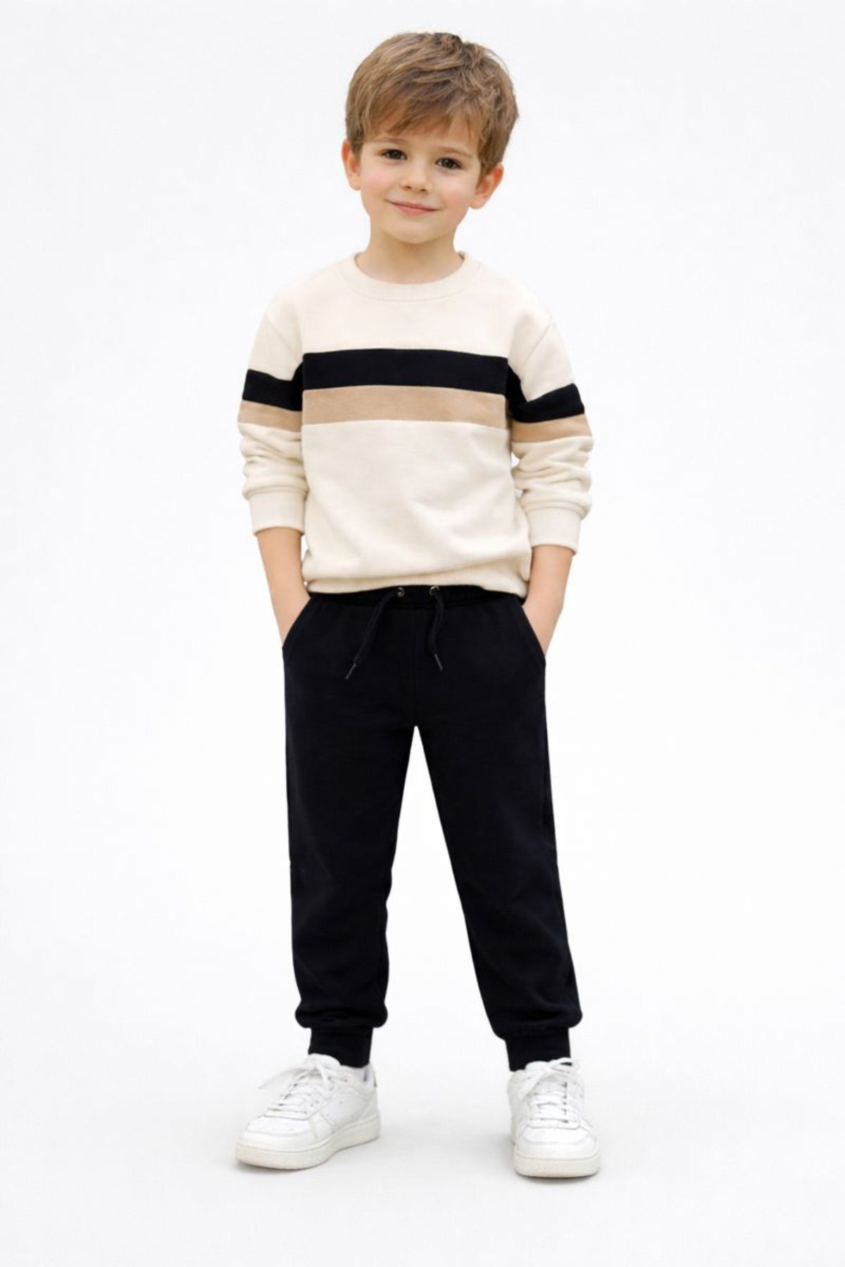 Детска долница за момче, черен цвят 