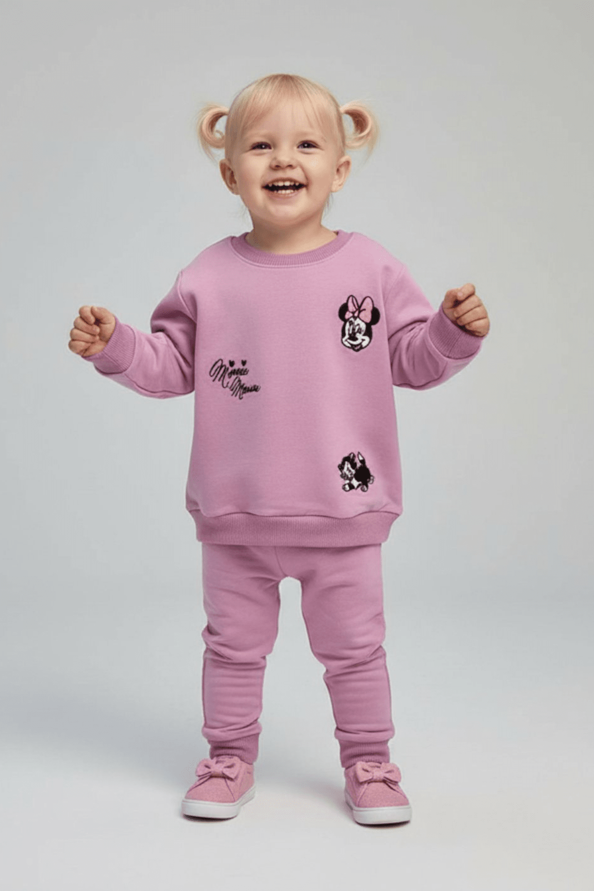 Детска блуза за момиче с дълъг ръкав, лилав цвят  