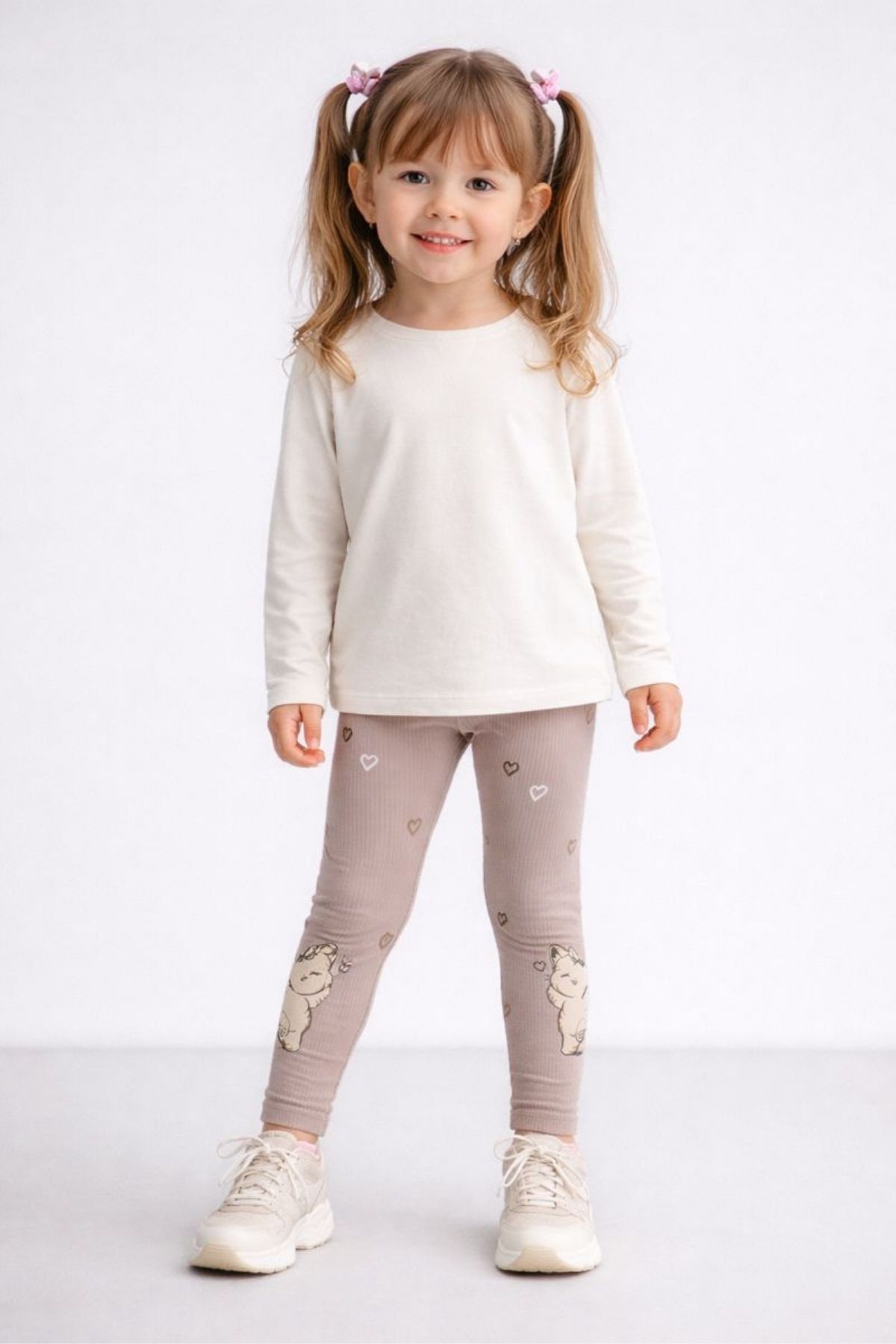 Детски клин рипс, бежов цвят