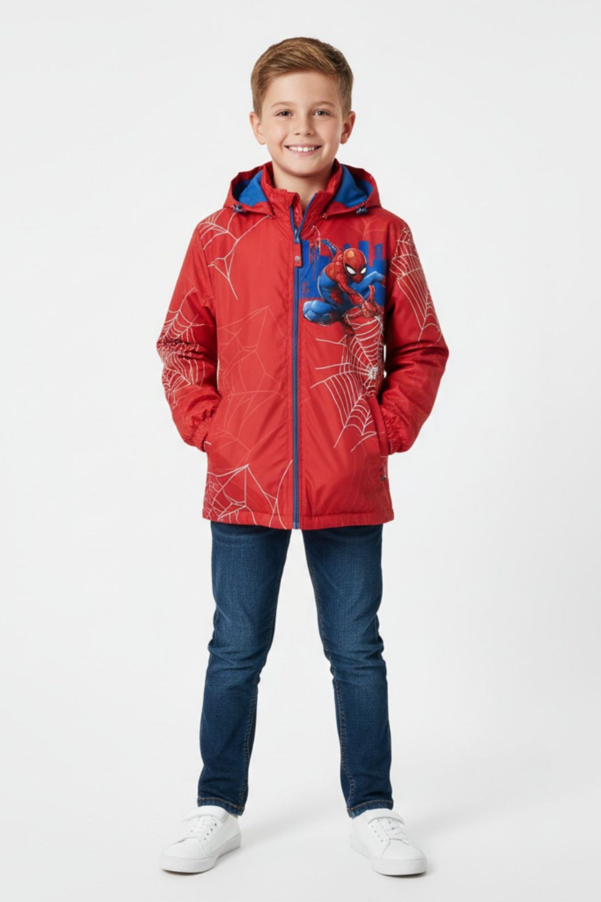 Детско яке за момче, червен цвят