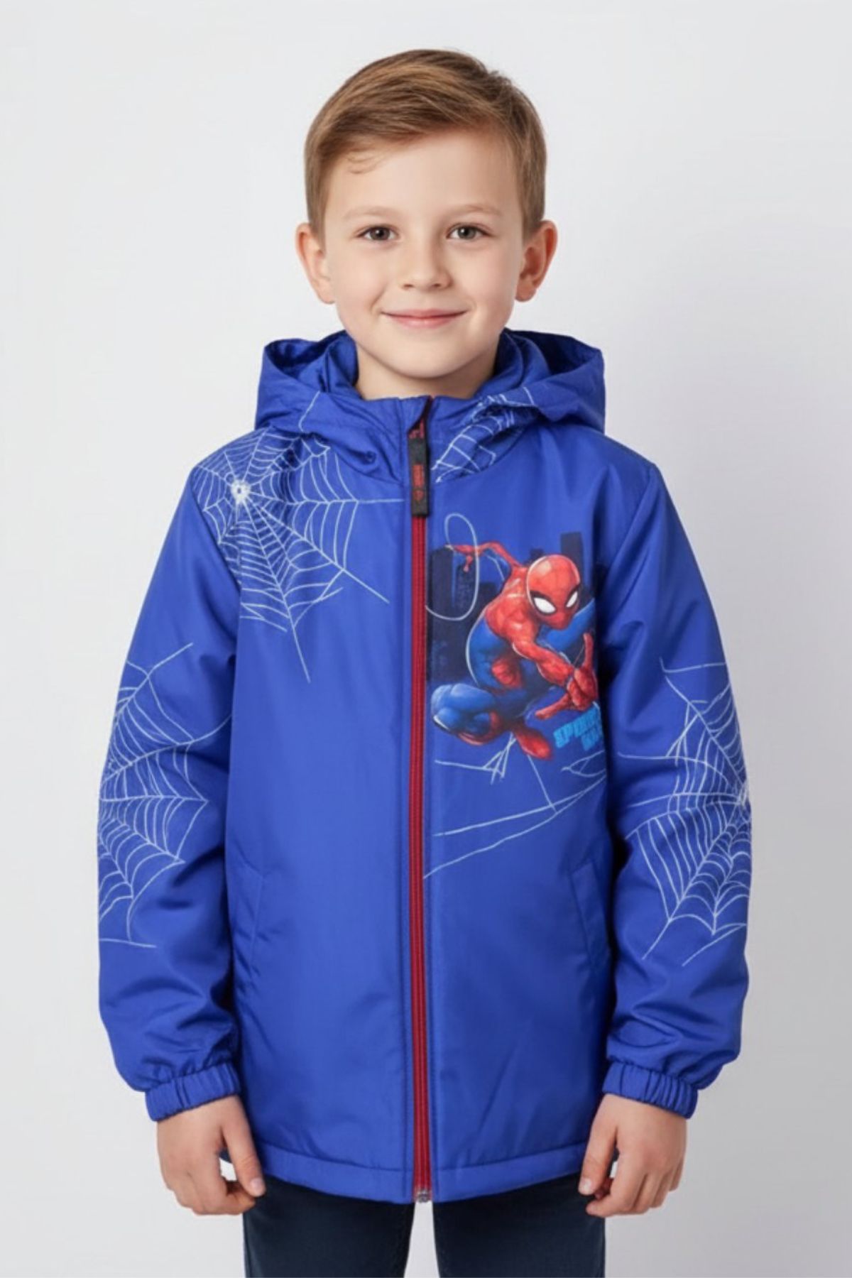 Детско яке за момче, син цвят
