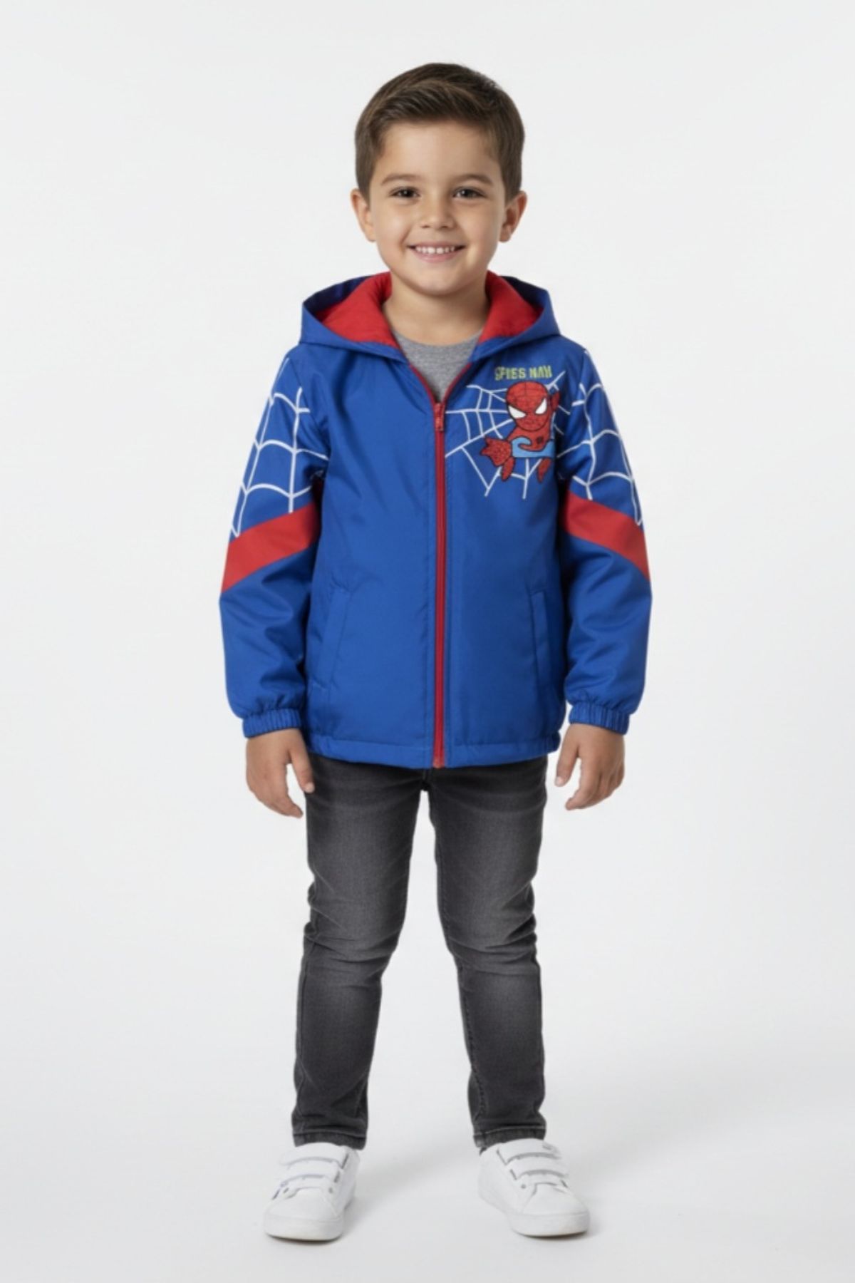 Детско яке за момче, син цвят  