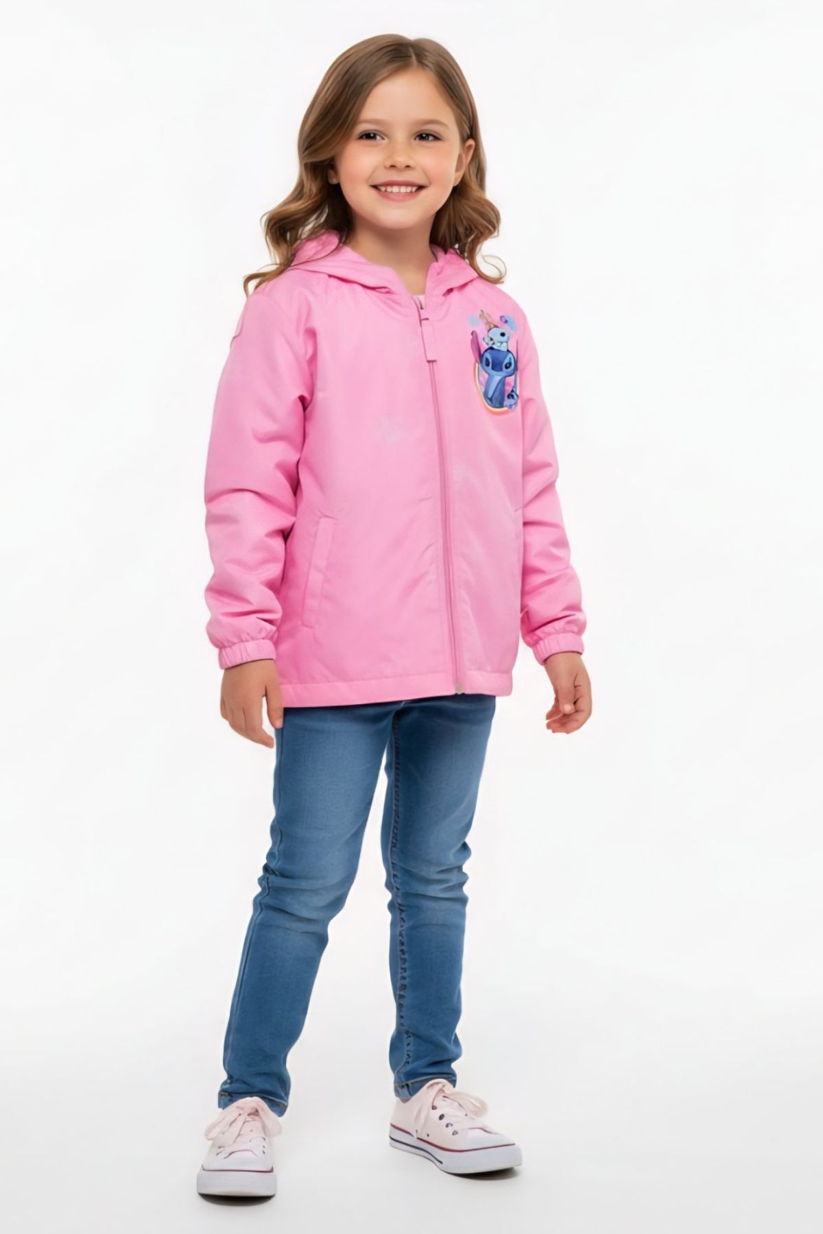Детско яке за момиче, розов цвят
