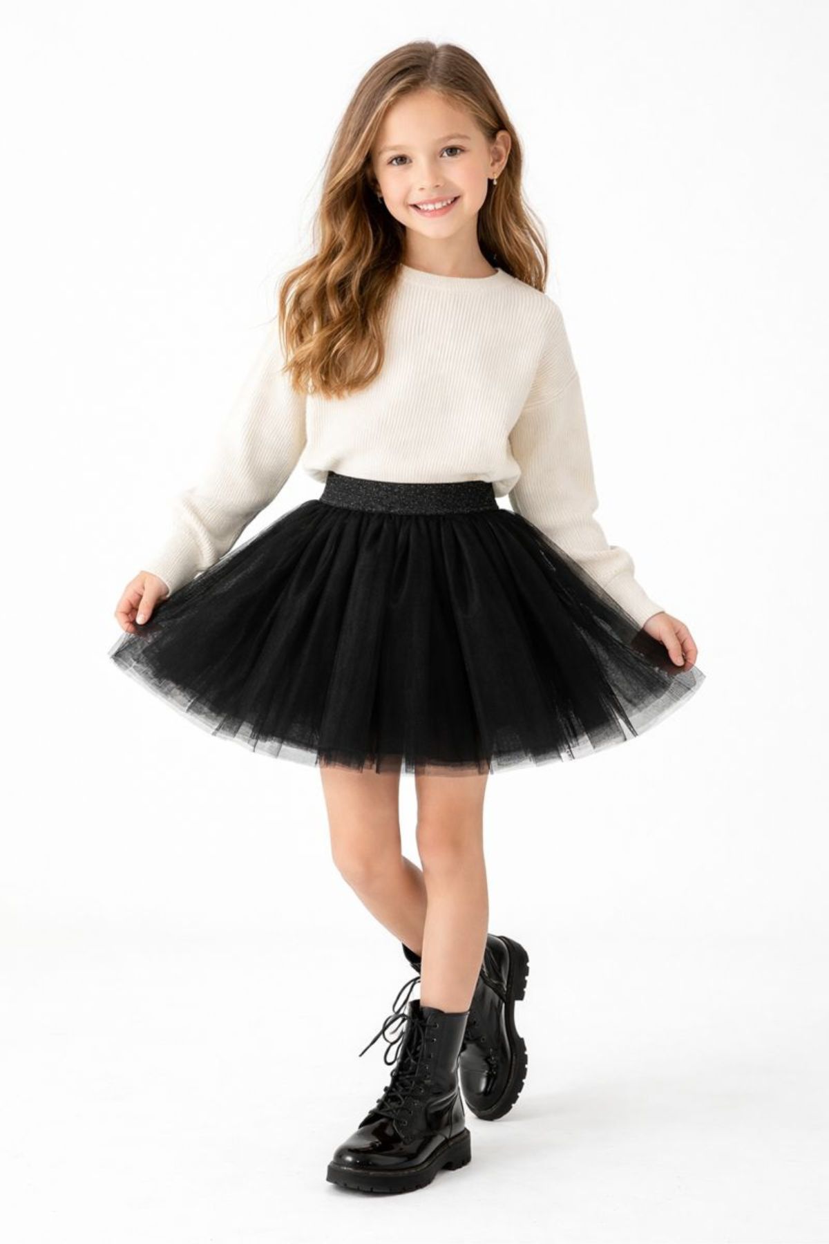 Детска пола, червн цвят 