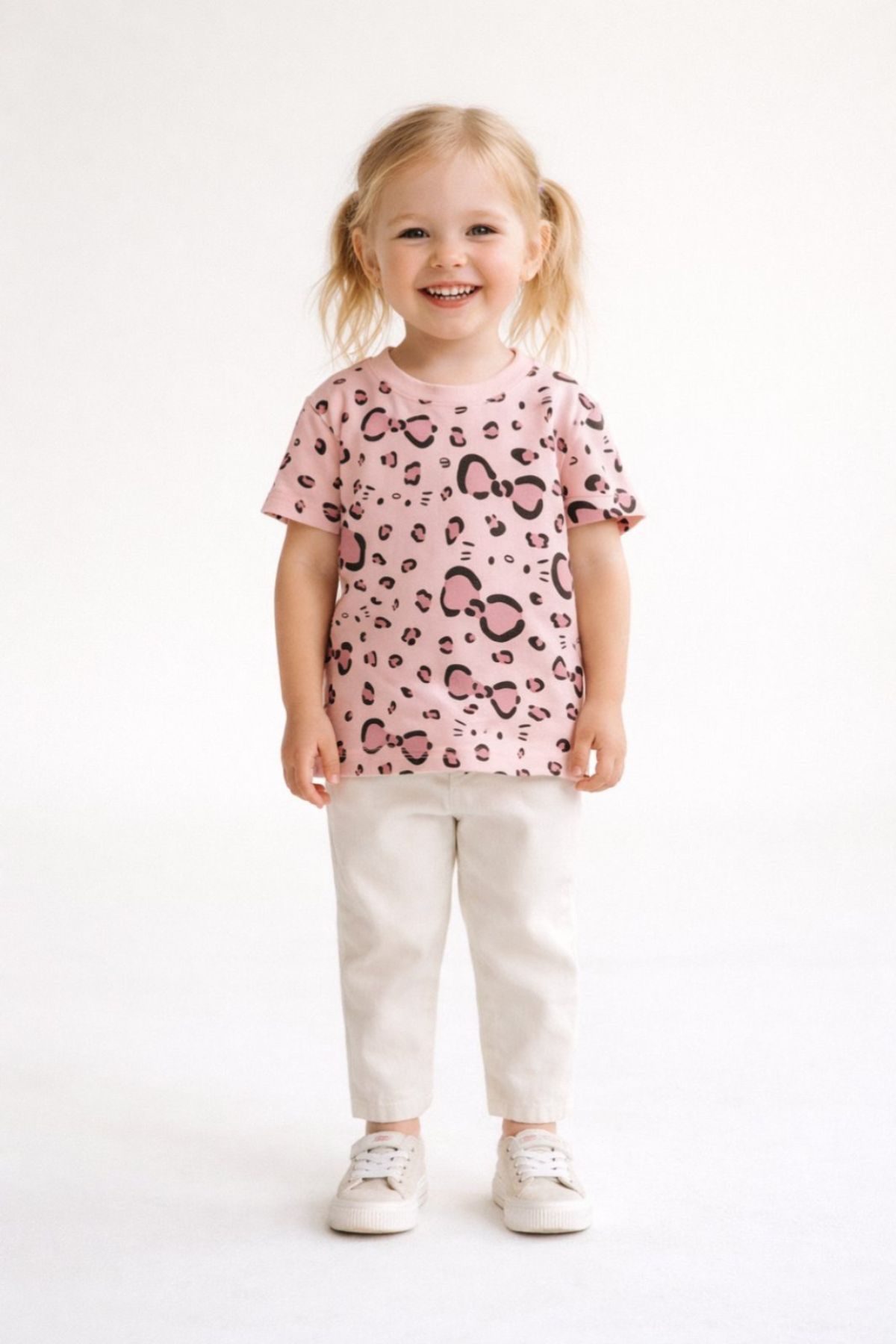 Детска тениска за момиче, розов цвят