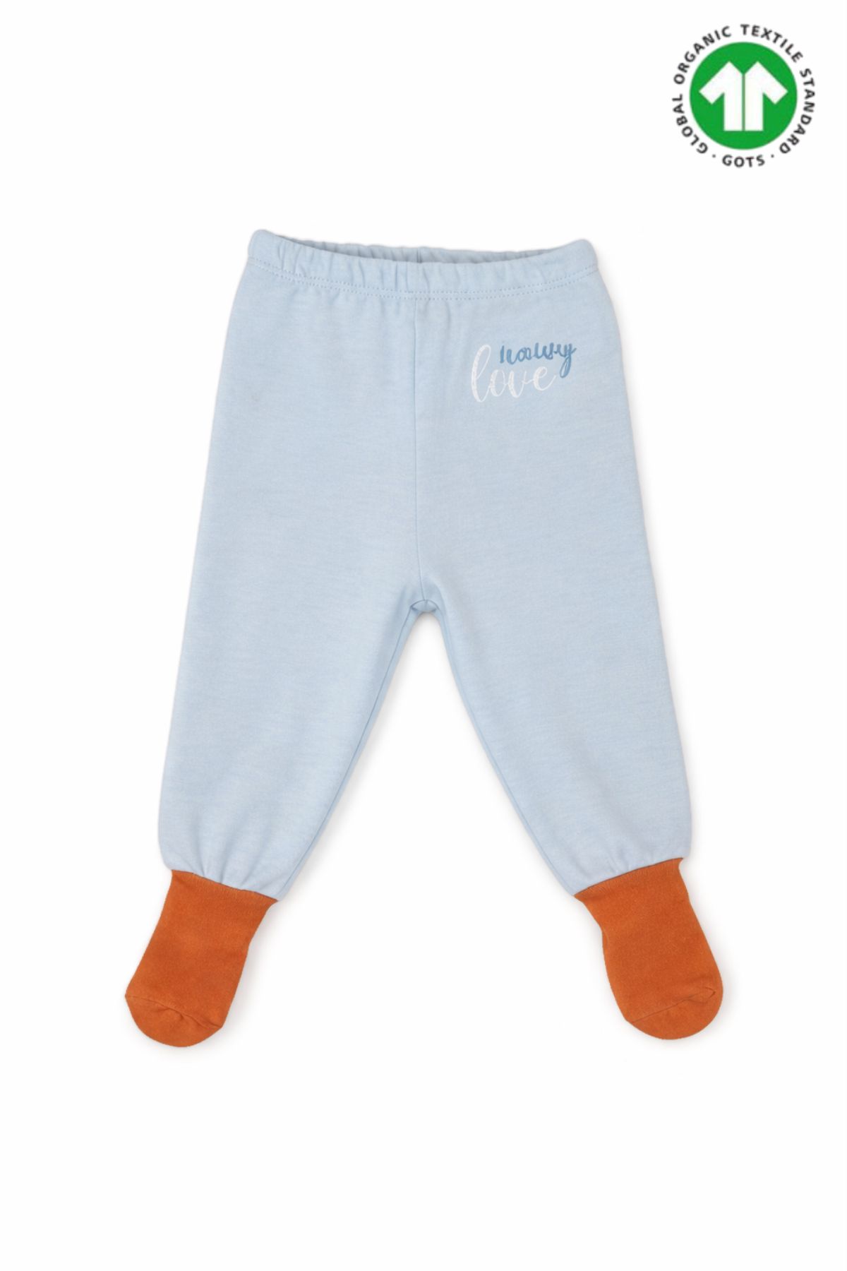 Бебешки ританки органичен памук за момче, син цвят