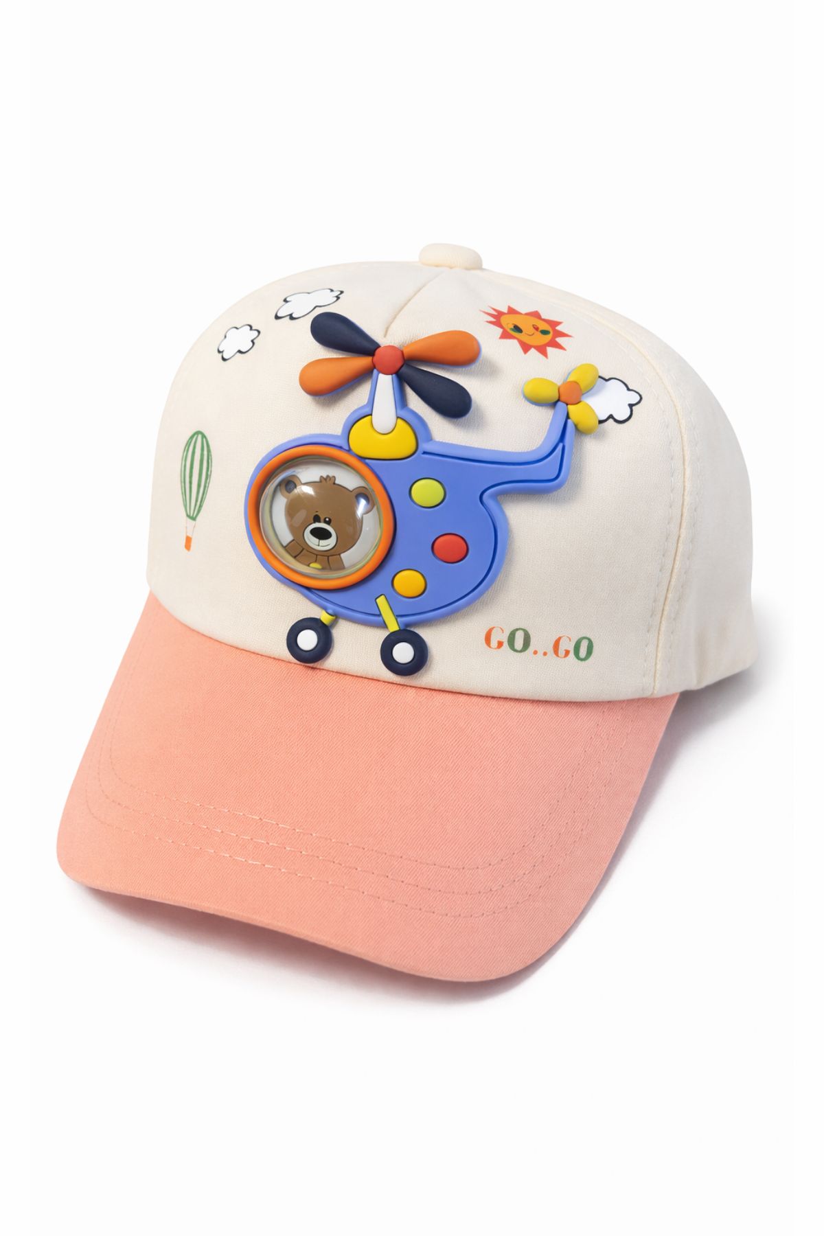 Детска шапка за момиче, бежов цвят