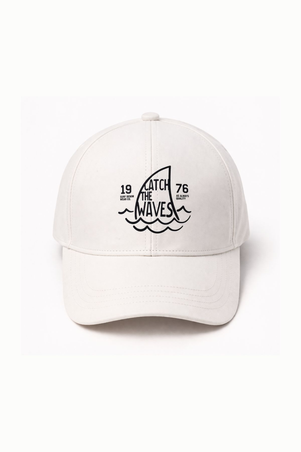 Детска шапка за момче, бял цвят