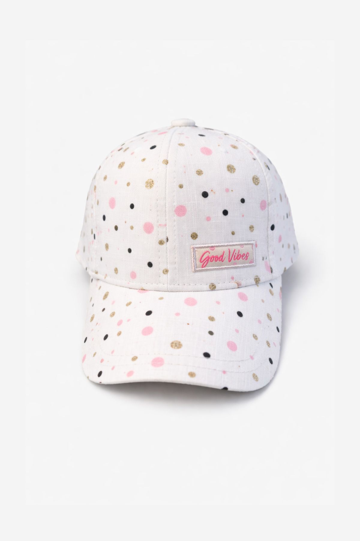 Детска шапка за момиче, бял цвят