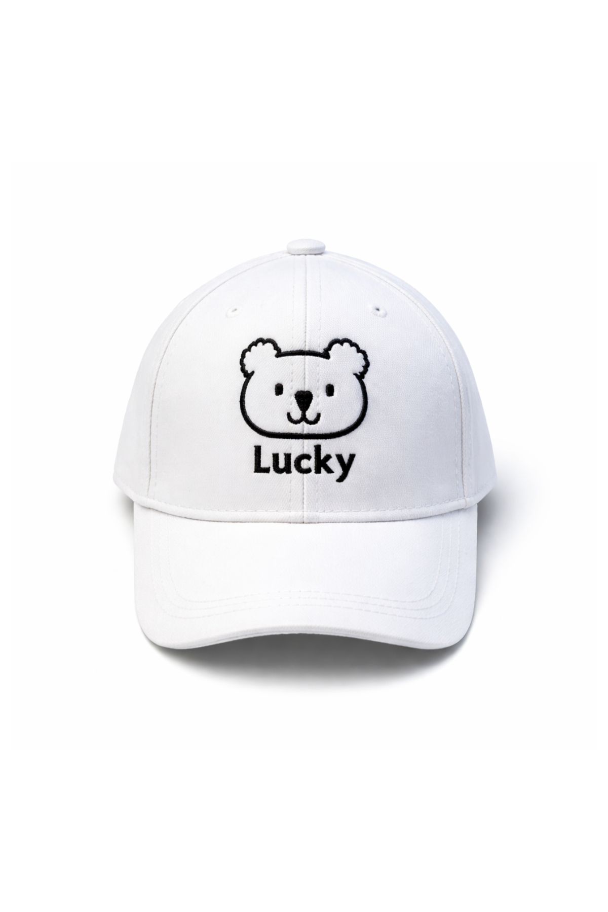 Детска шапка за момче, бял цвят