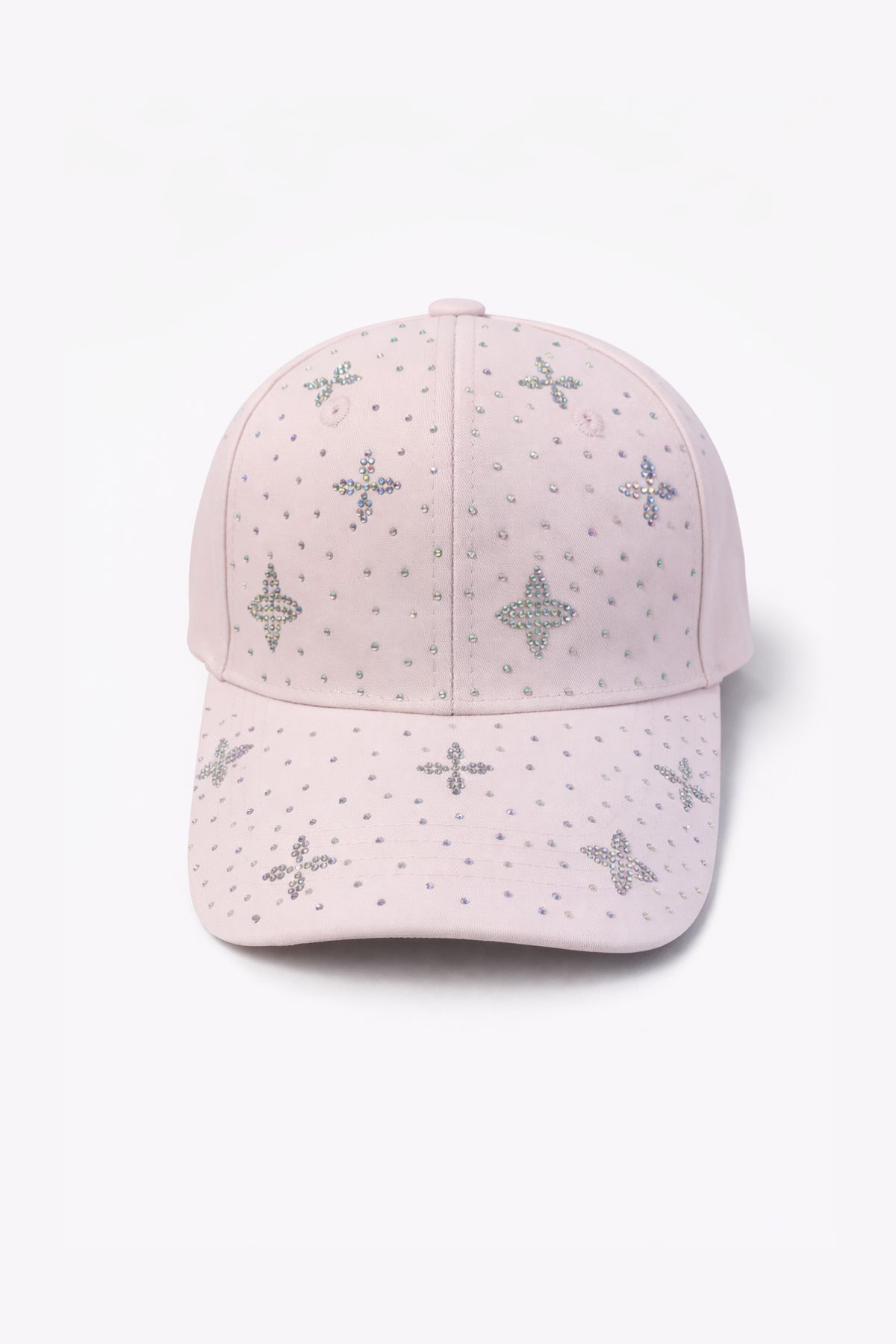 Детска шапка за момиче, светло розов цвят