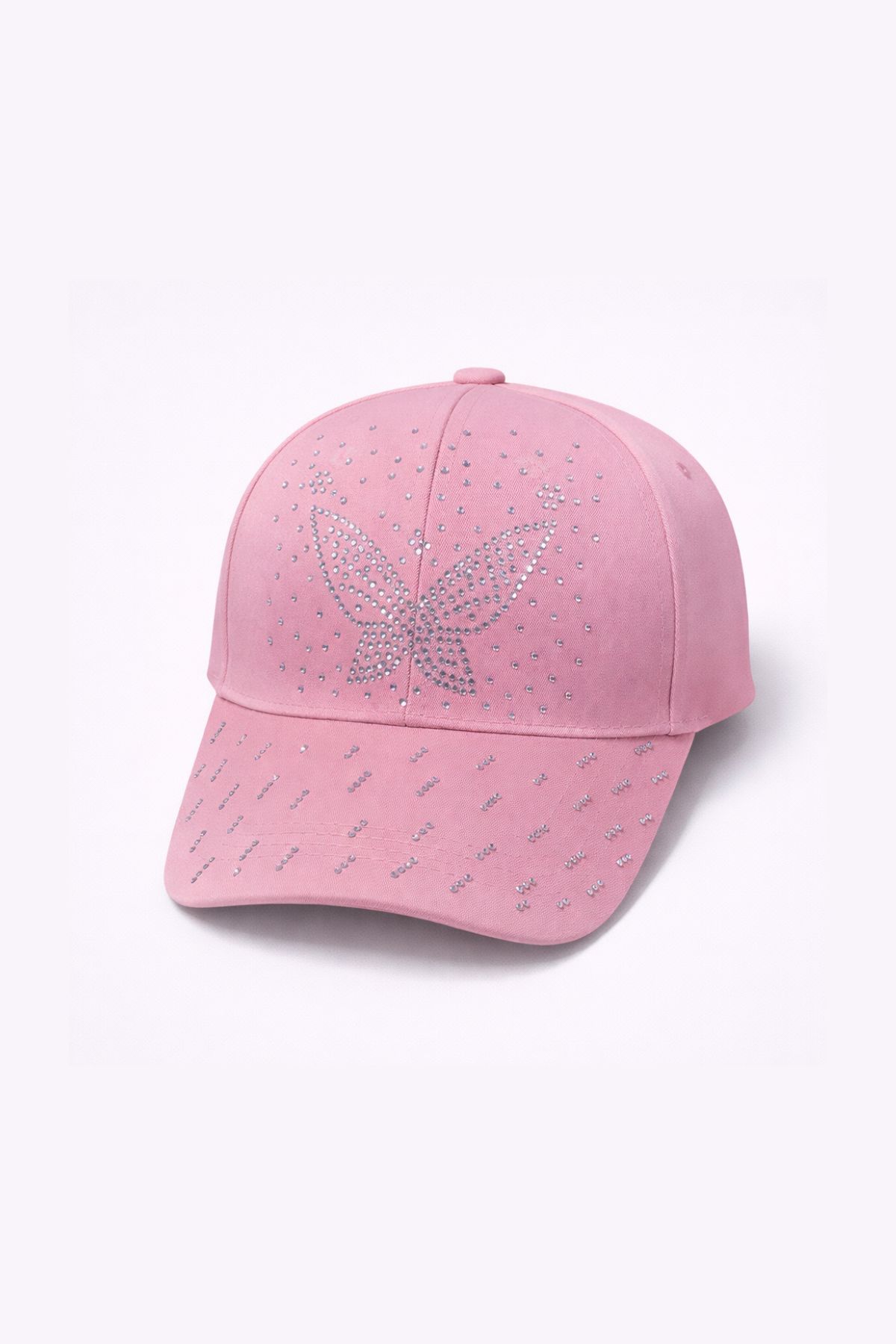 Детска шапка за момиче, тъмно розов цвят