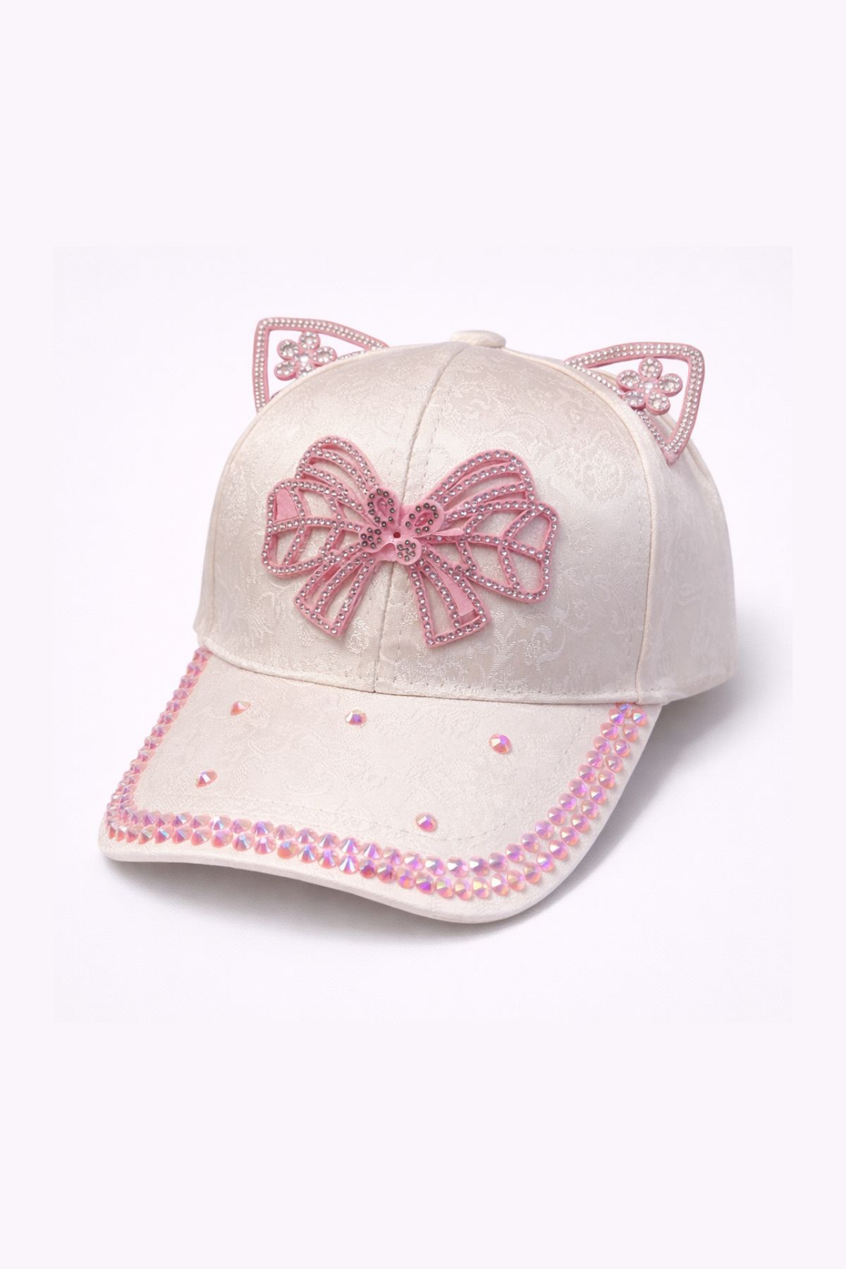 Детска шапка за момиче, бежов цвят