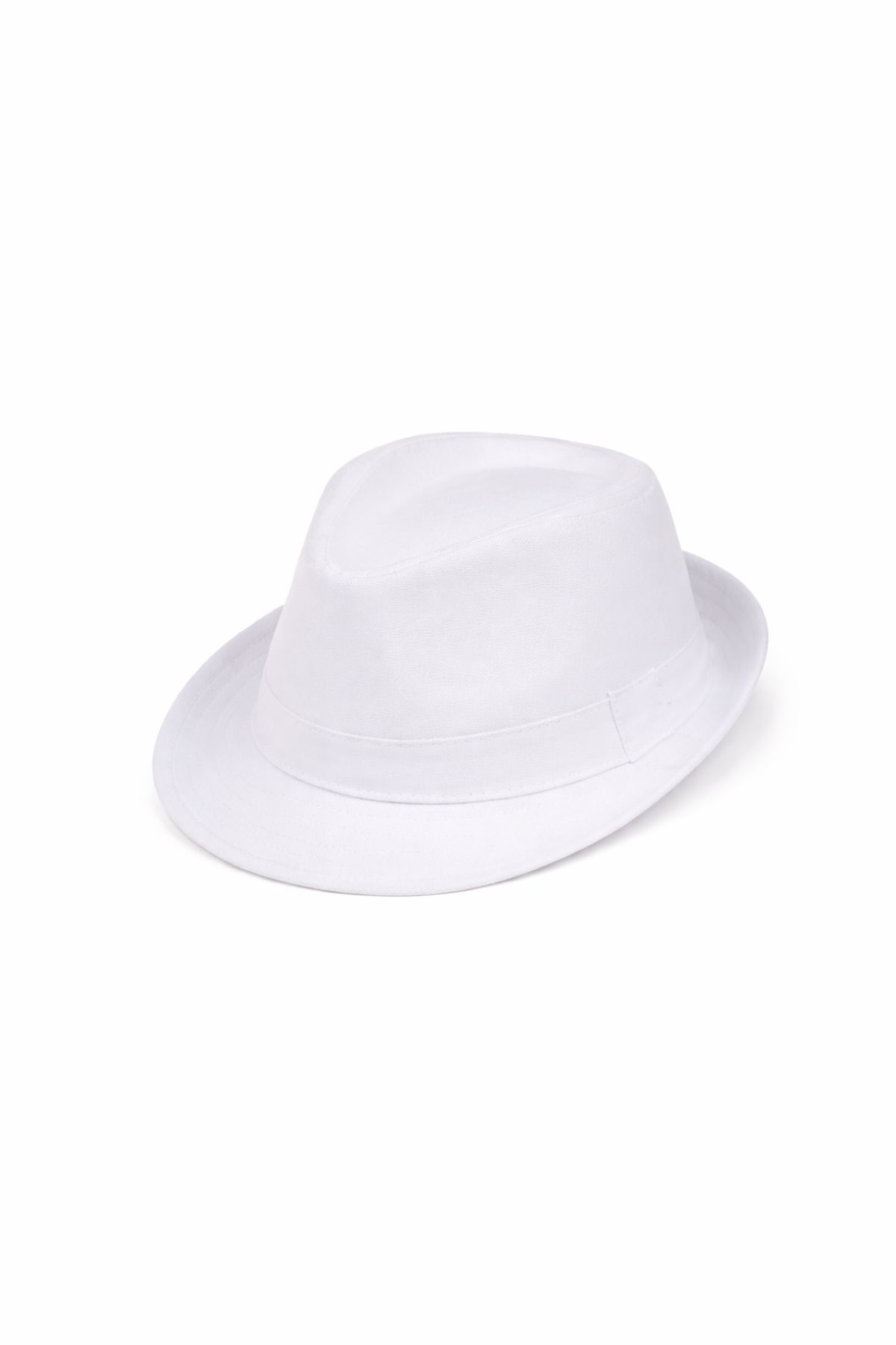 Детска шапка за момиче, бял цвят