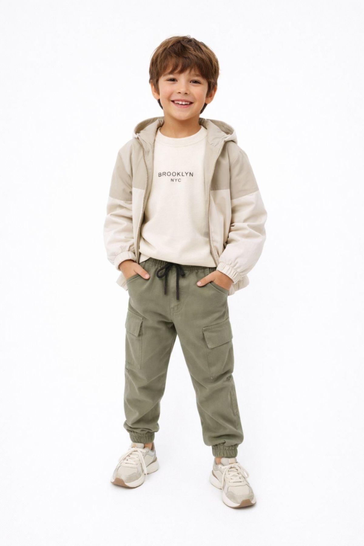 Детски панталон, зелен цвят