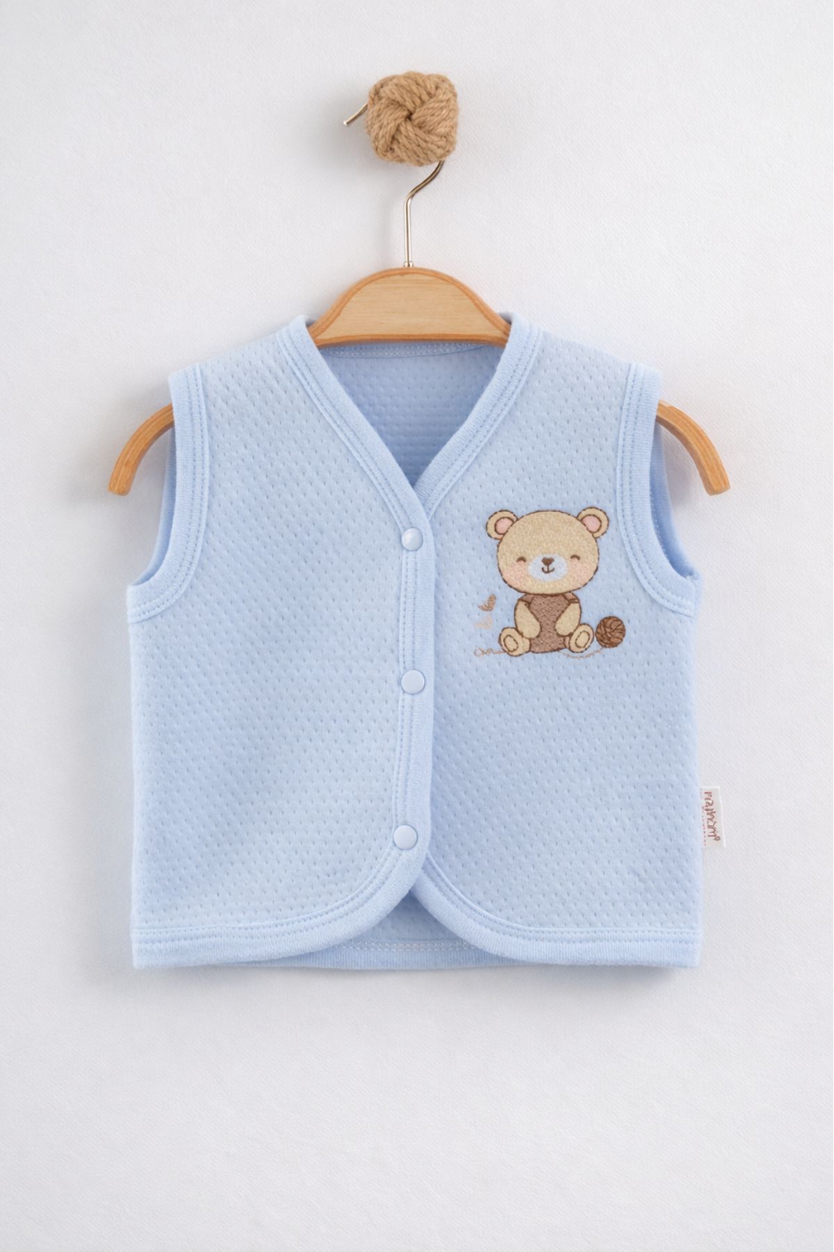 Бебешки елек за момче, син цвят