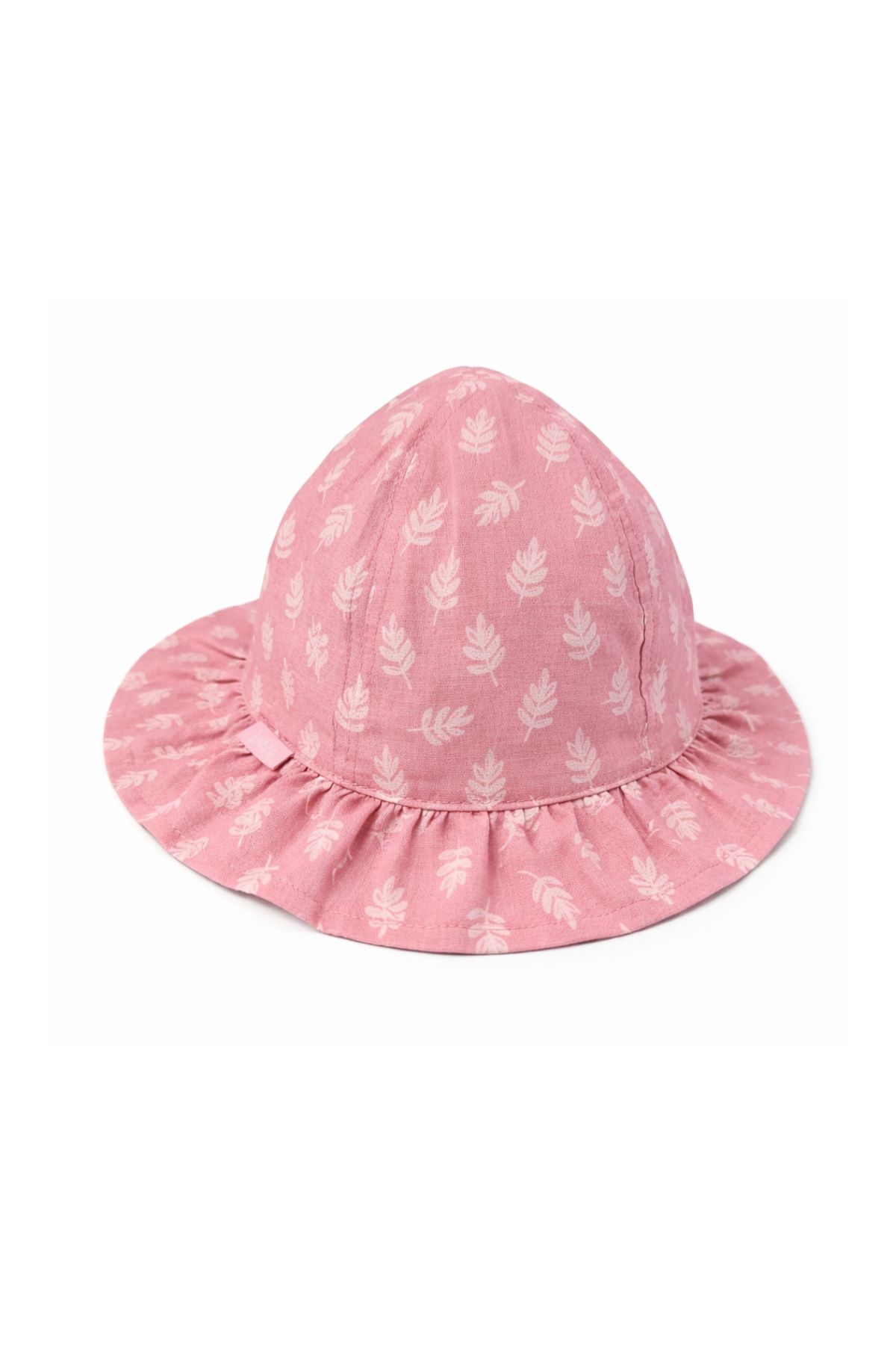 Детска шапка за момиче, тъмно розов цвят