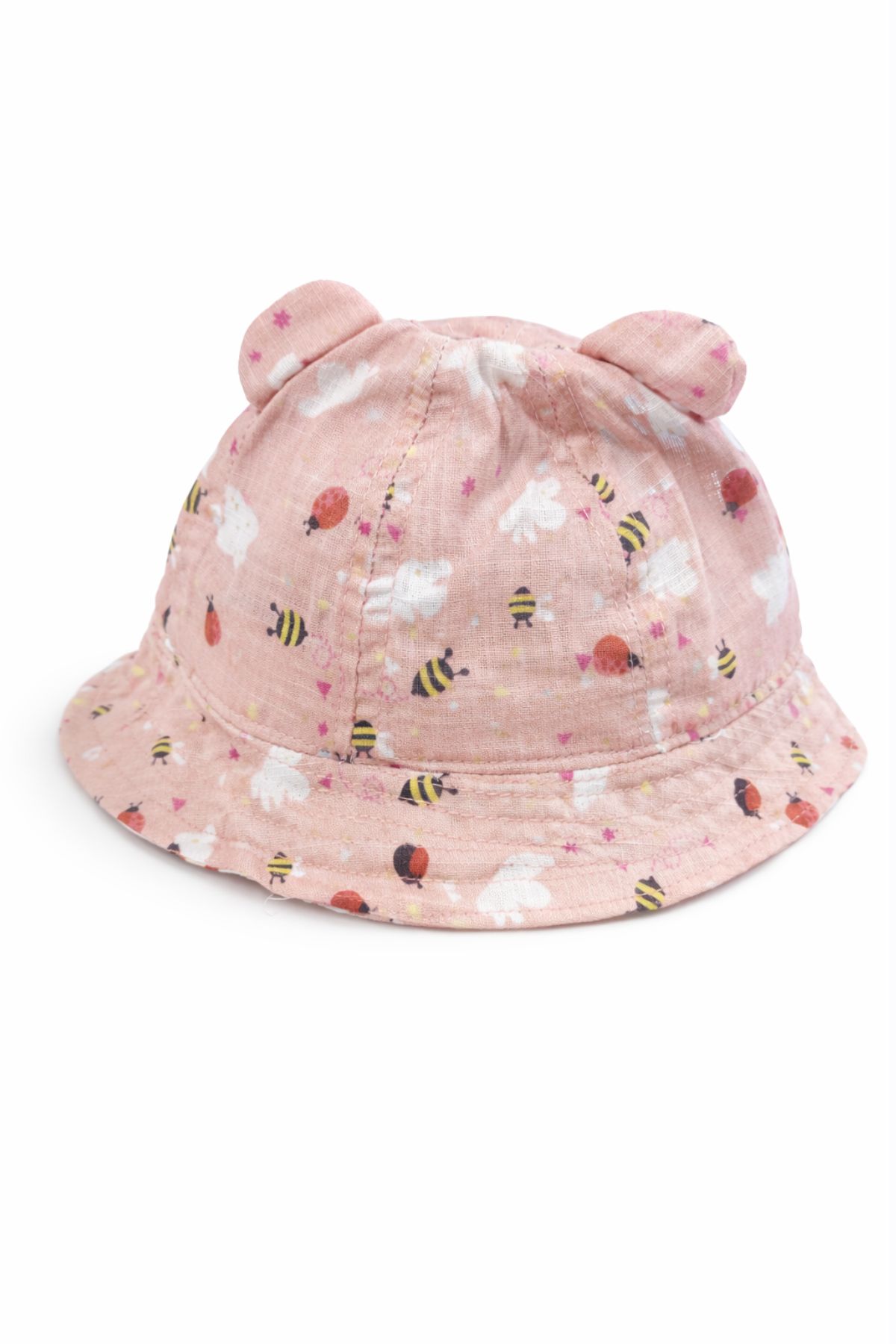 Детска шапка за момиче, розов цвят