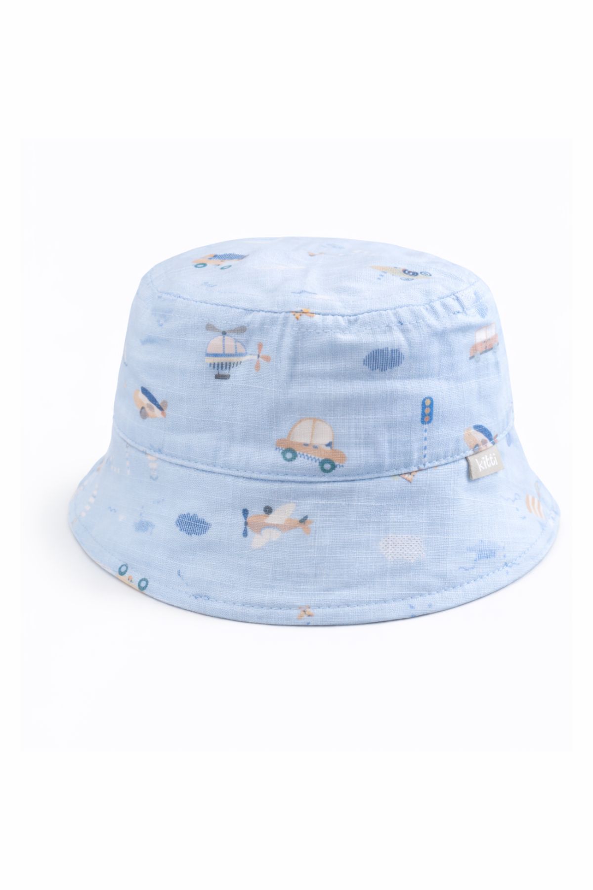 Детска шапка за момче, син цвят