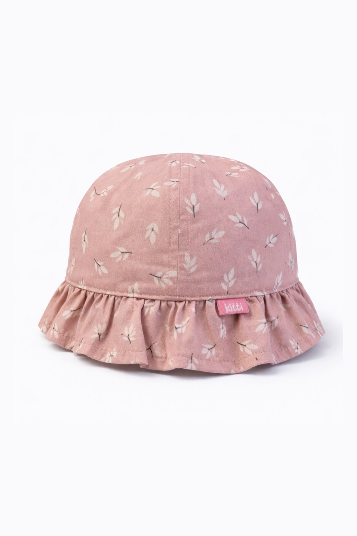 Бебешка шапка за момиче, тъмно розов цвят