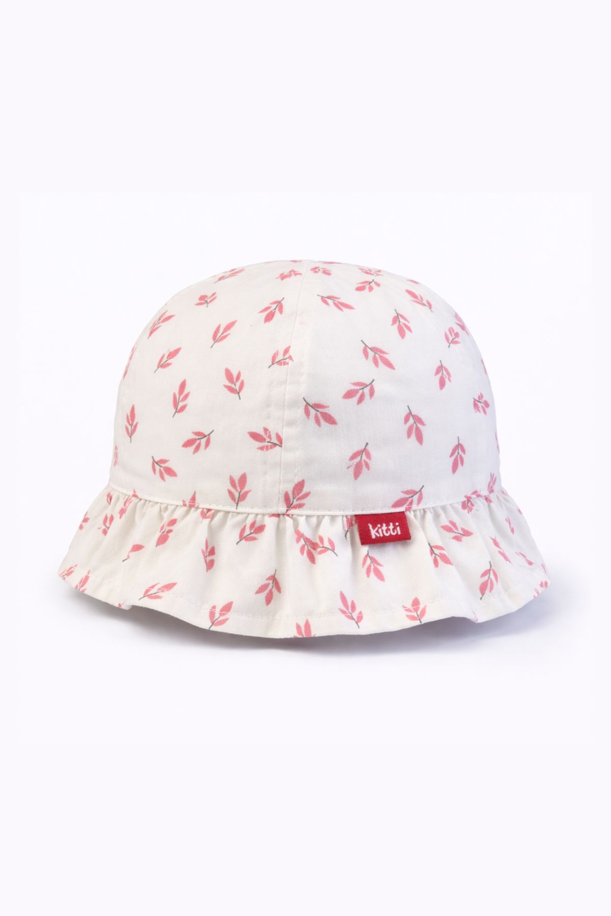 Бебешка шапка за момиче, бял цвят