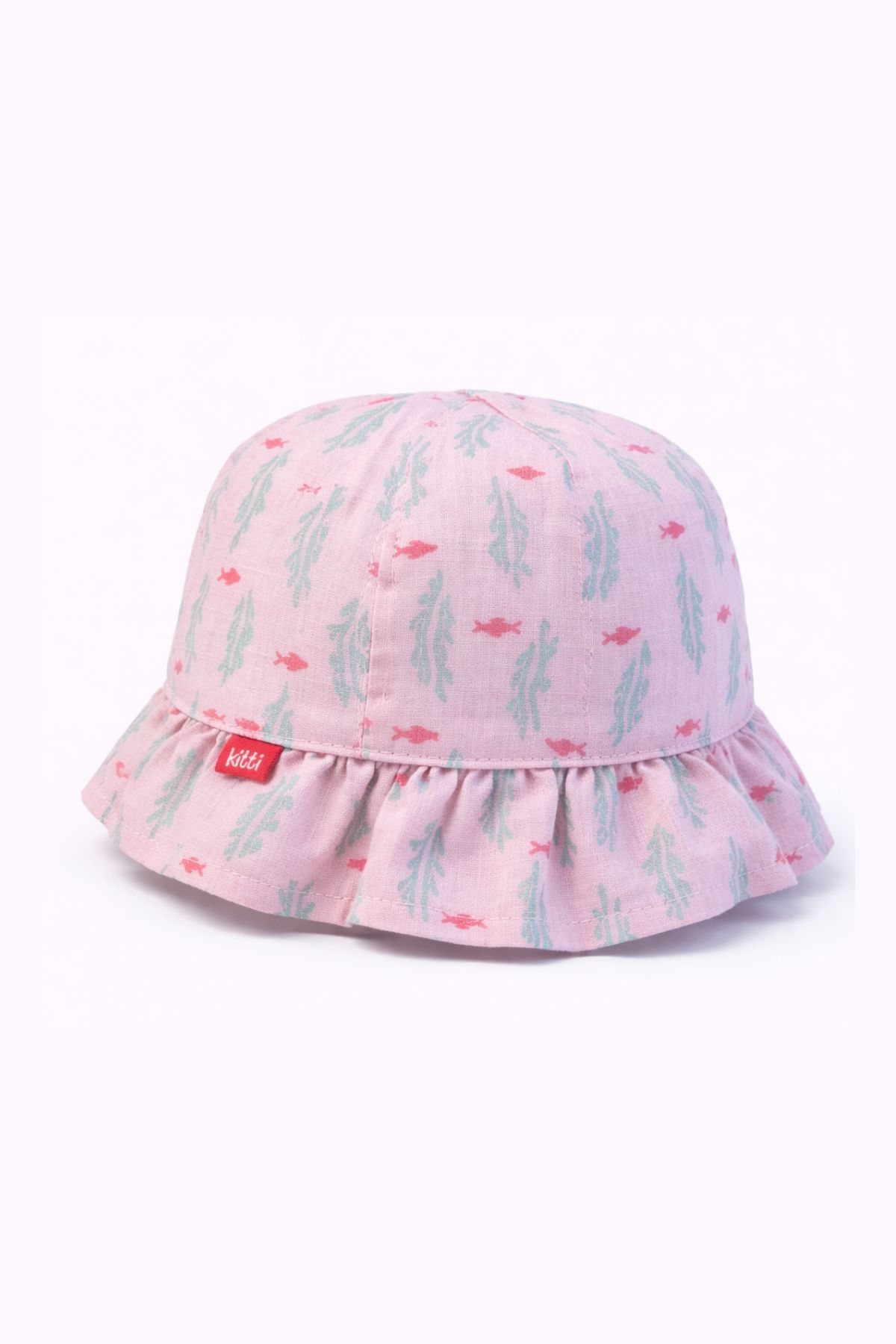 Детска шапка за момиче, розов цвят