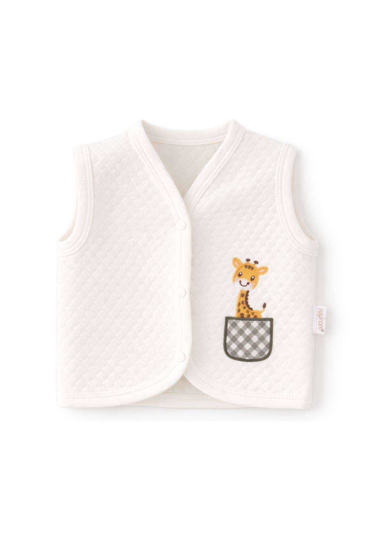 Бебешки елек за момче, цвят екрю