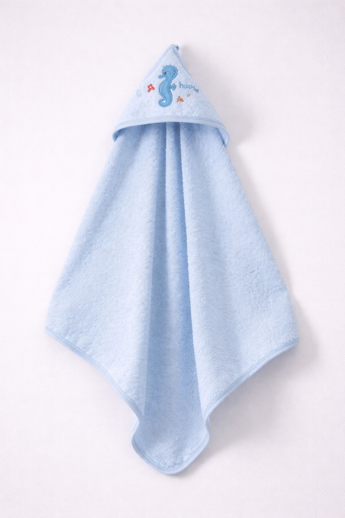 Бебешка хавлия за баня, син цвят 