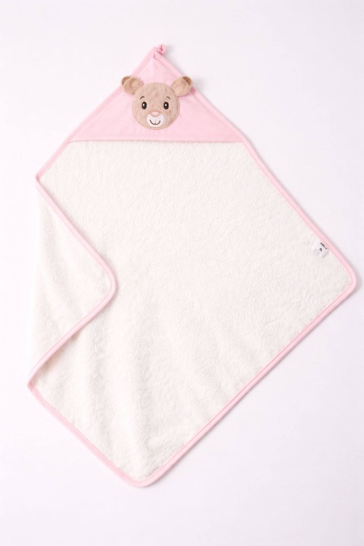 Бебешка хавлия за баня, розов цвят