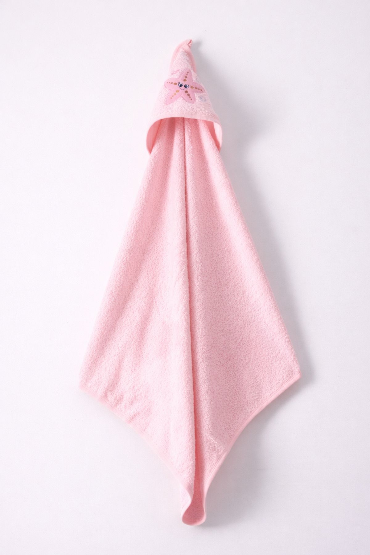 Бебешка хавлия за баня, розов цвят