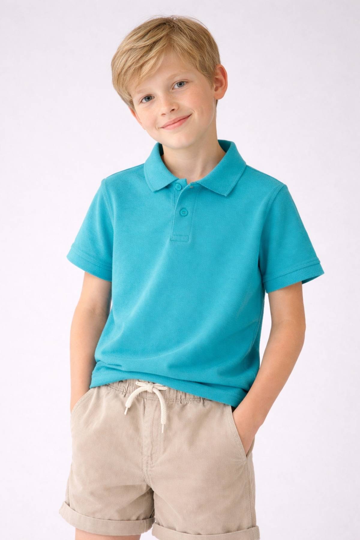 Детска тениска за момче, зелен цвят 