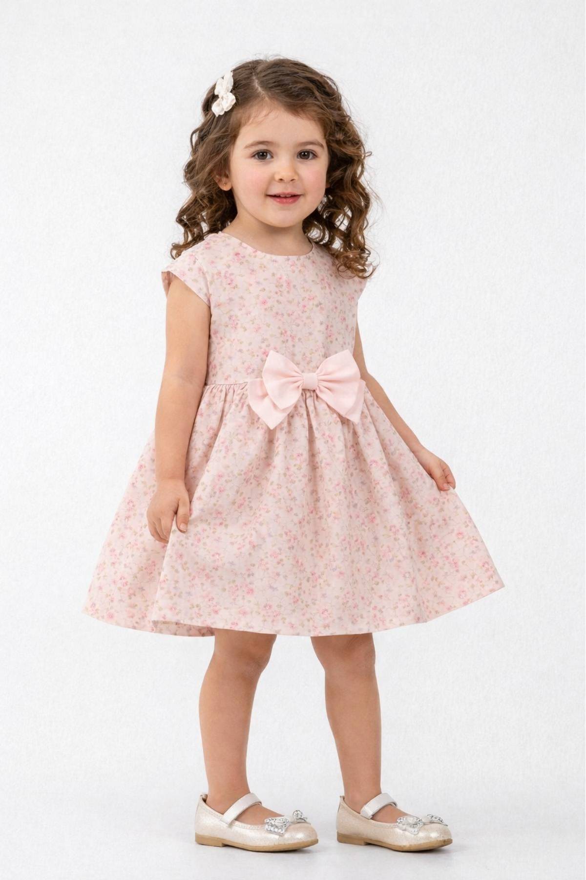 Детска официална рокля, розов цвят