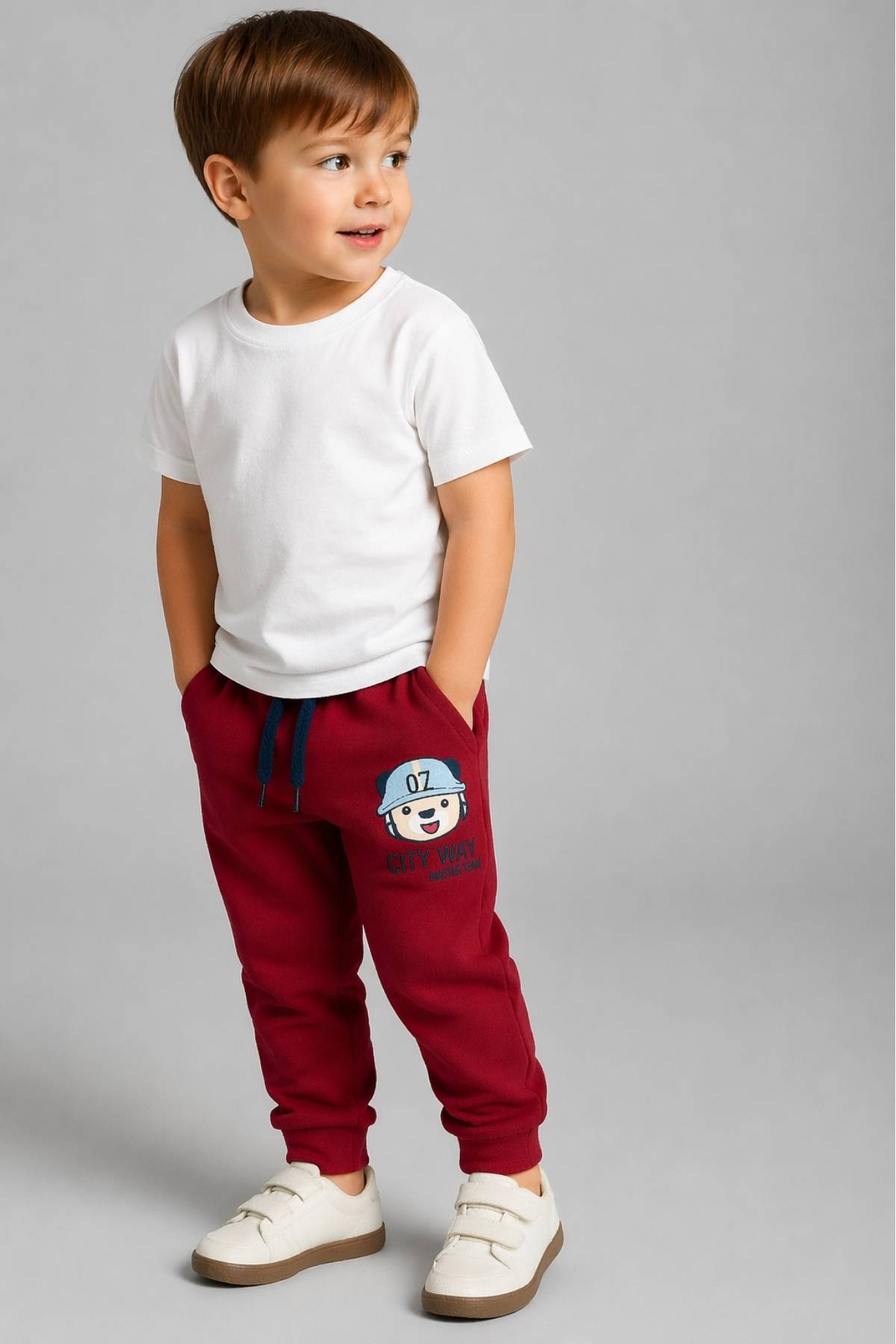 Детска долница за момче, червен цвят