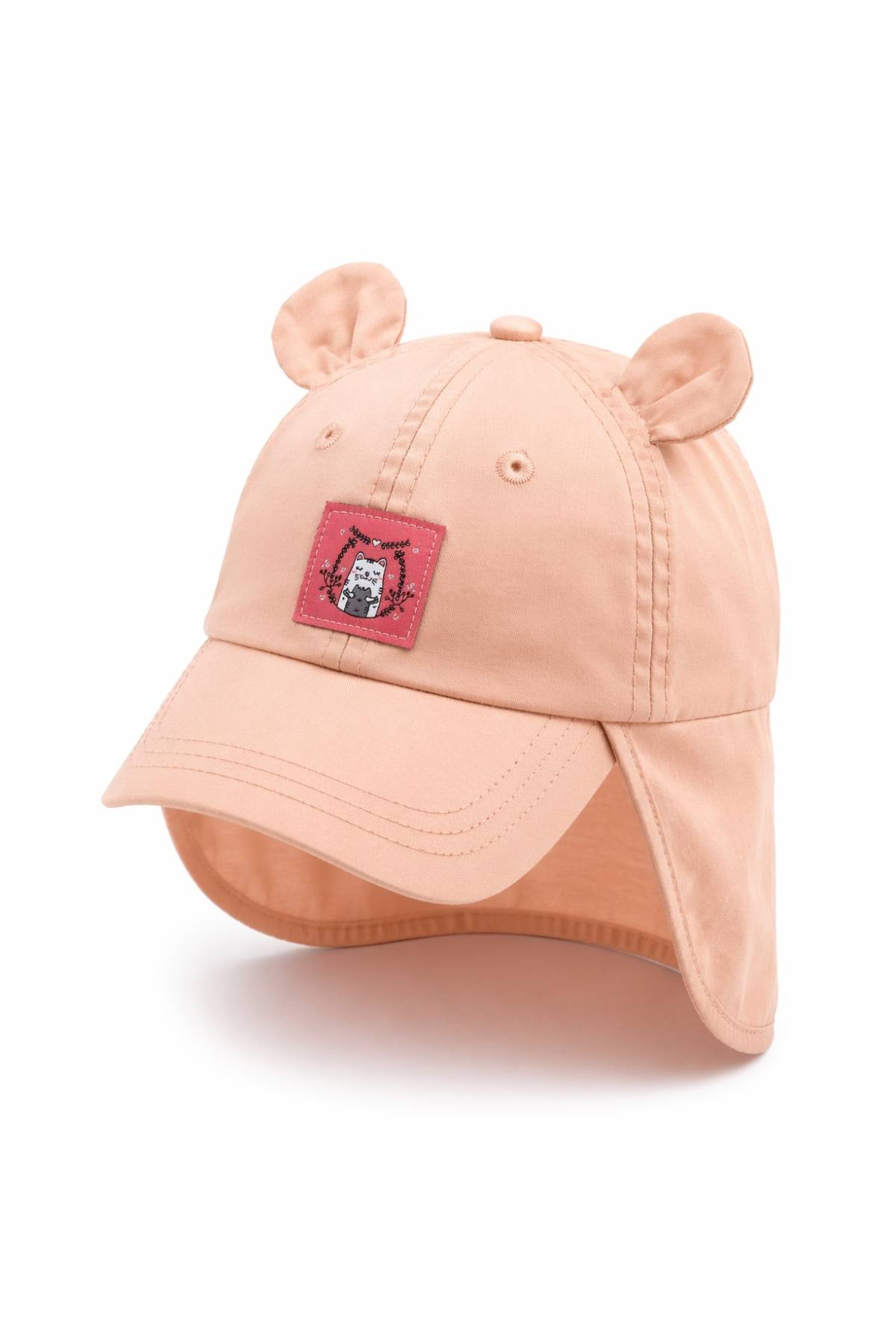 Детска шапка за момиче, розов цвят