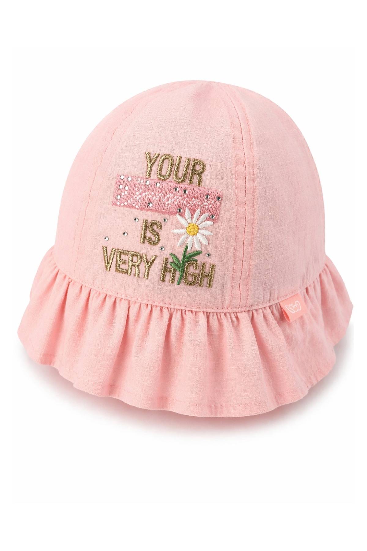 Детска шапка момиче, розов цвят