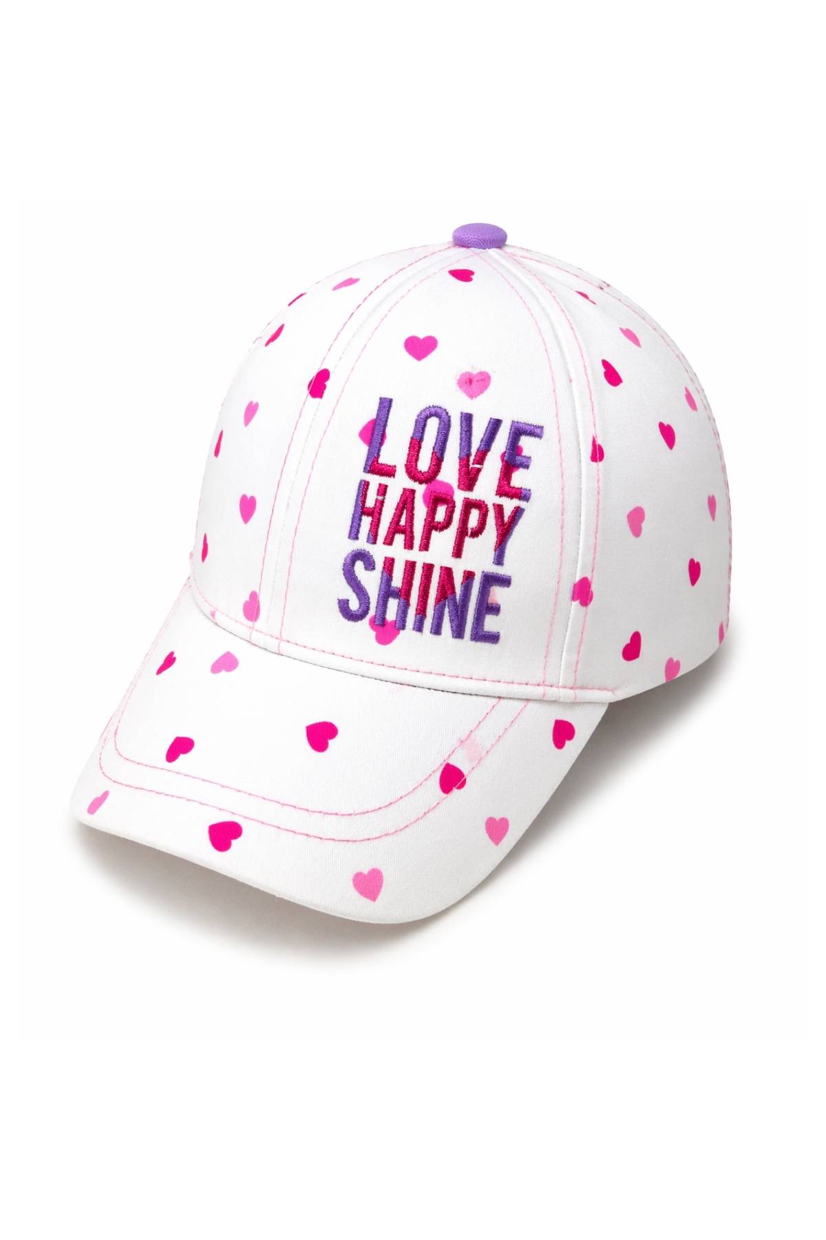 Детска шапка за момиче, бял цвят