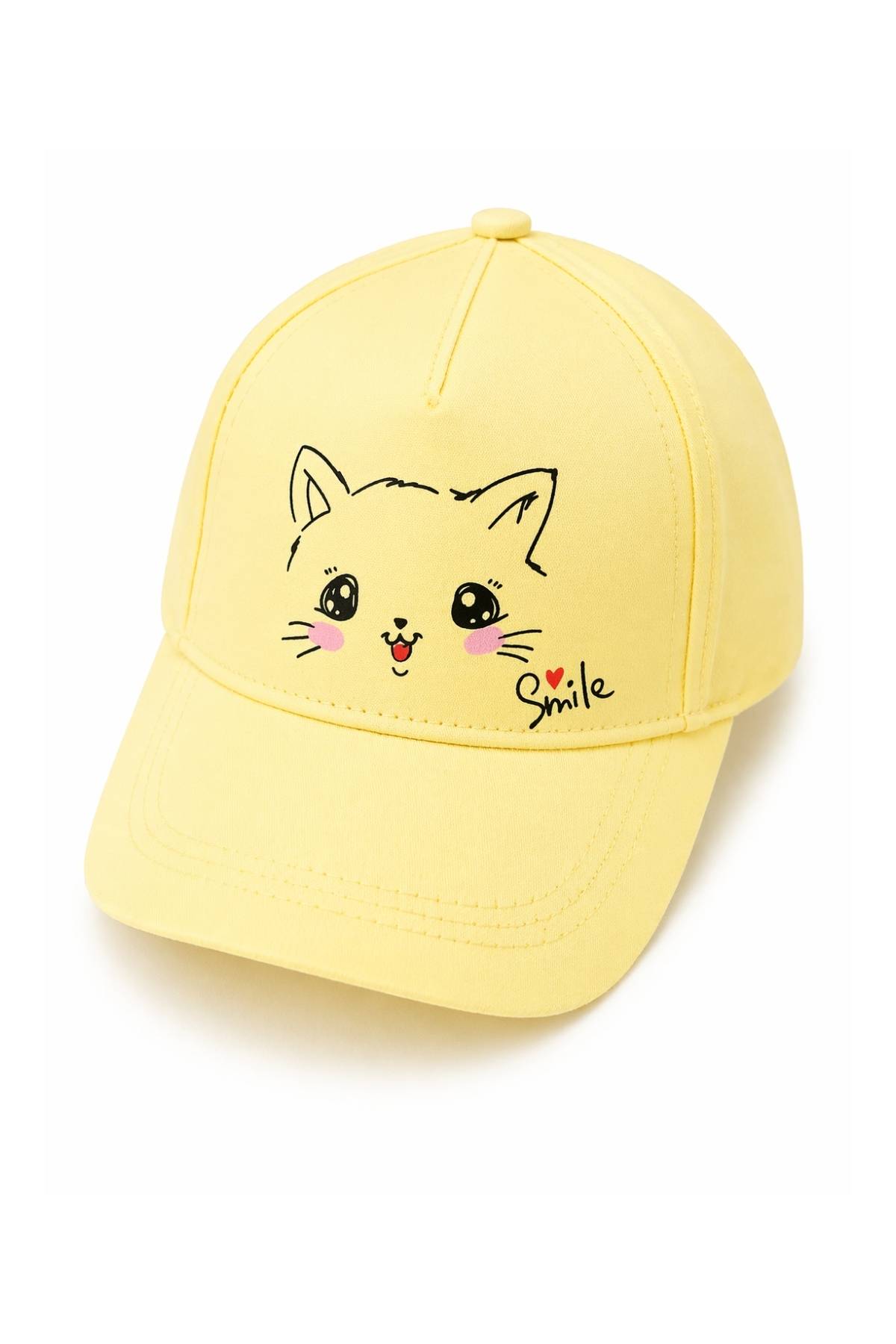 Бебешка шапка момиче, жълт цвят