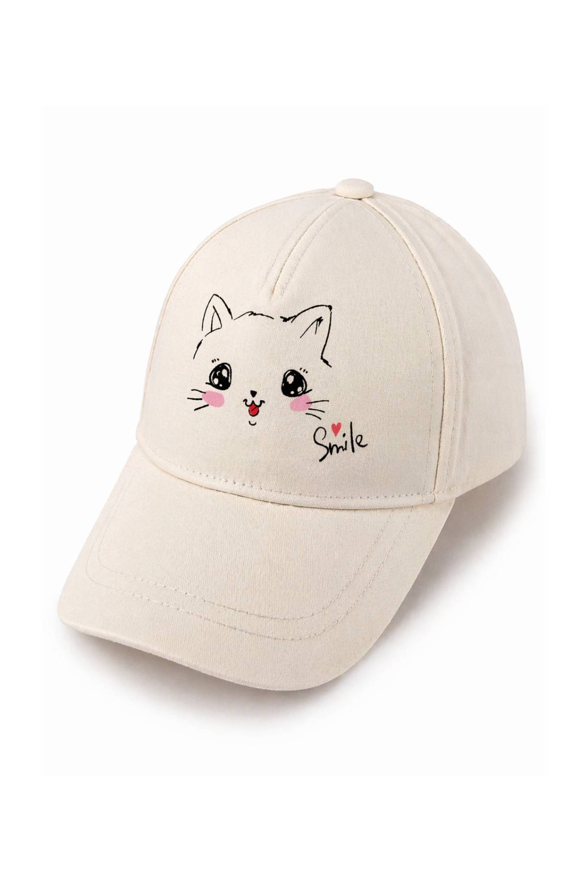 Бебешка шапка момиче, светло бежов цвят