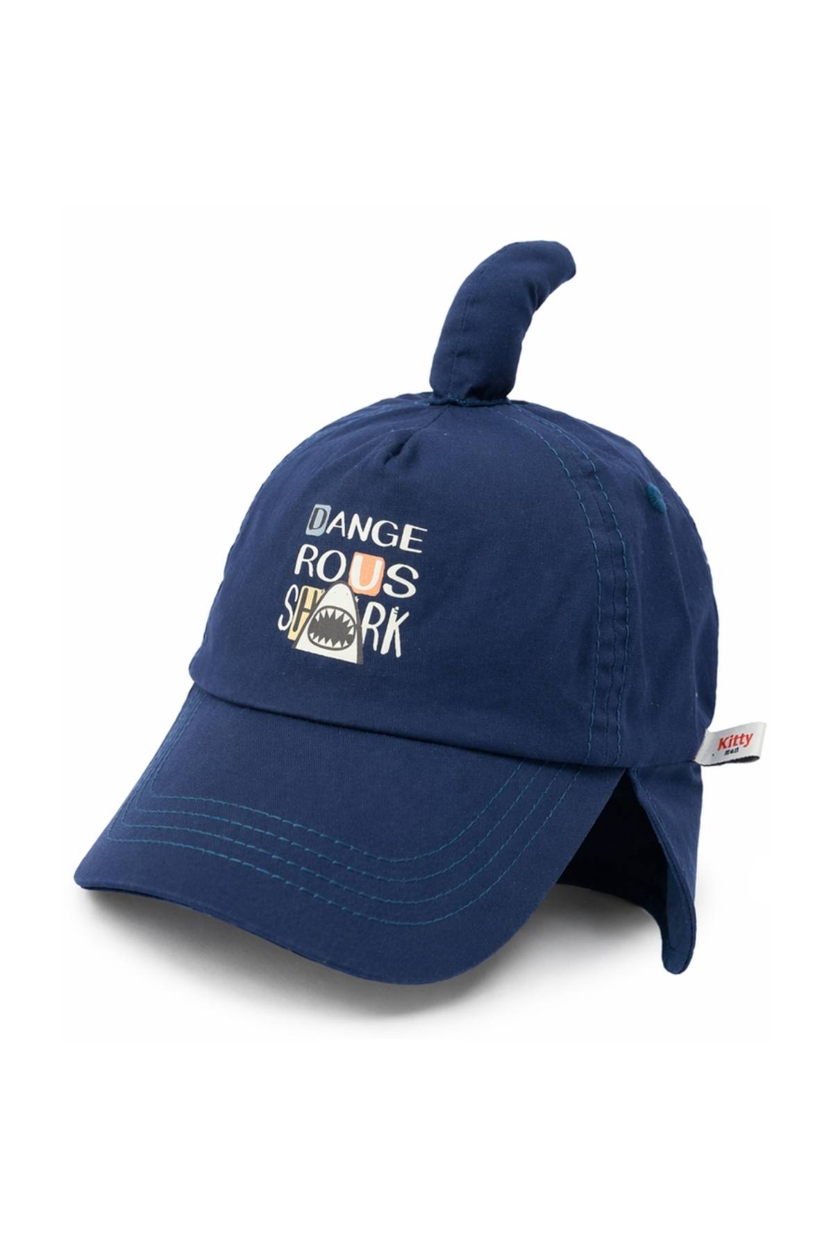 Детска шапка за момче, тъмно син цвят