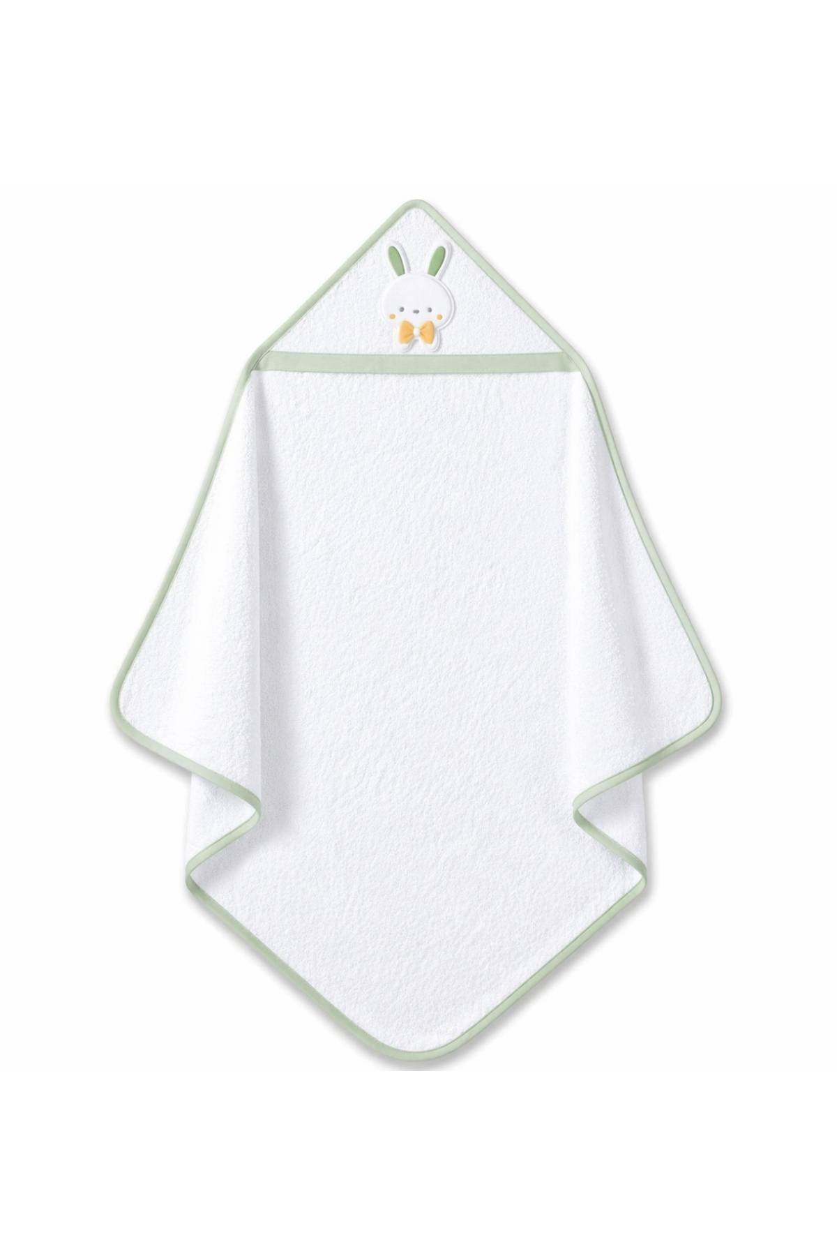 Бебешка хавлия за баня, зелен цвят